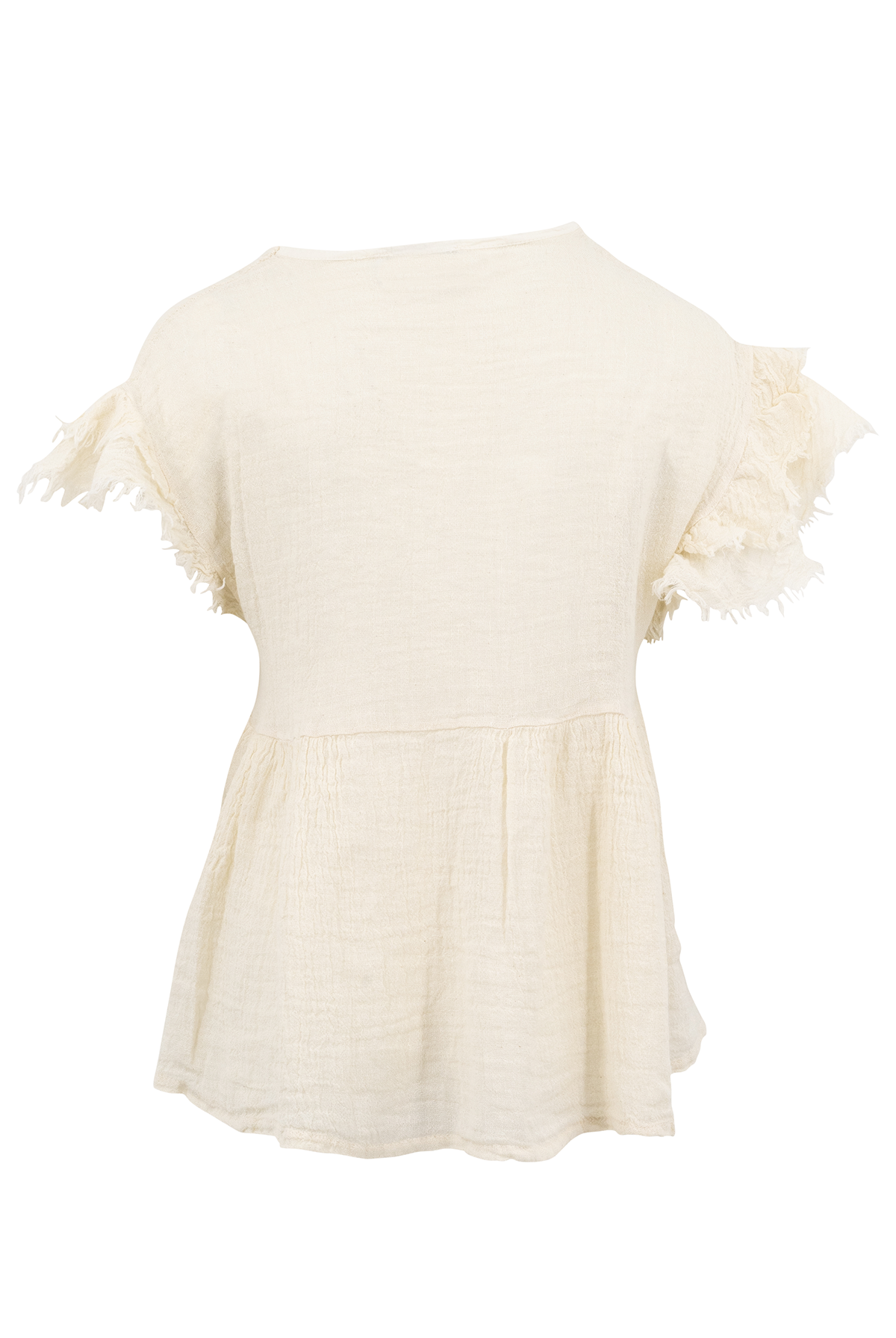 Bohemian top in cream van ibzmode, Brands of Ibiza