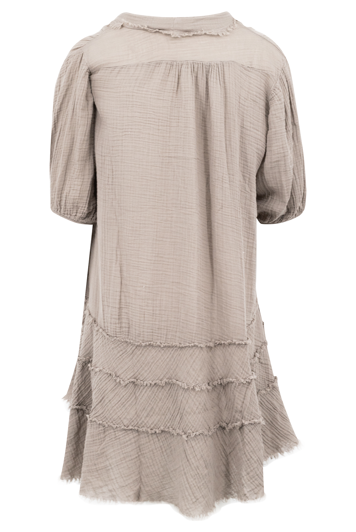 Bohemian jurk in taupe van ibzmode, Brands of Ibiza