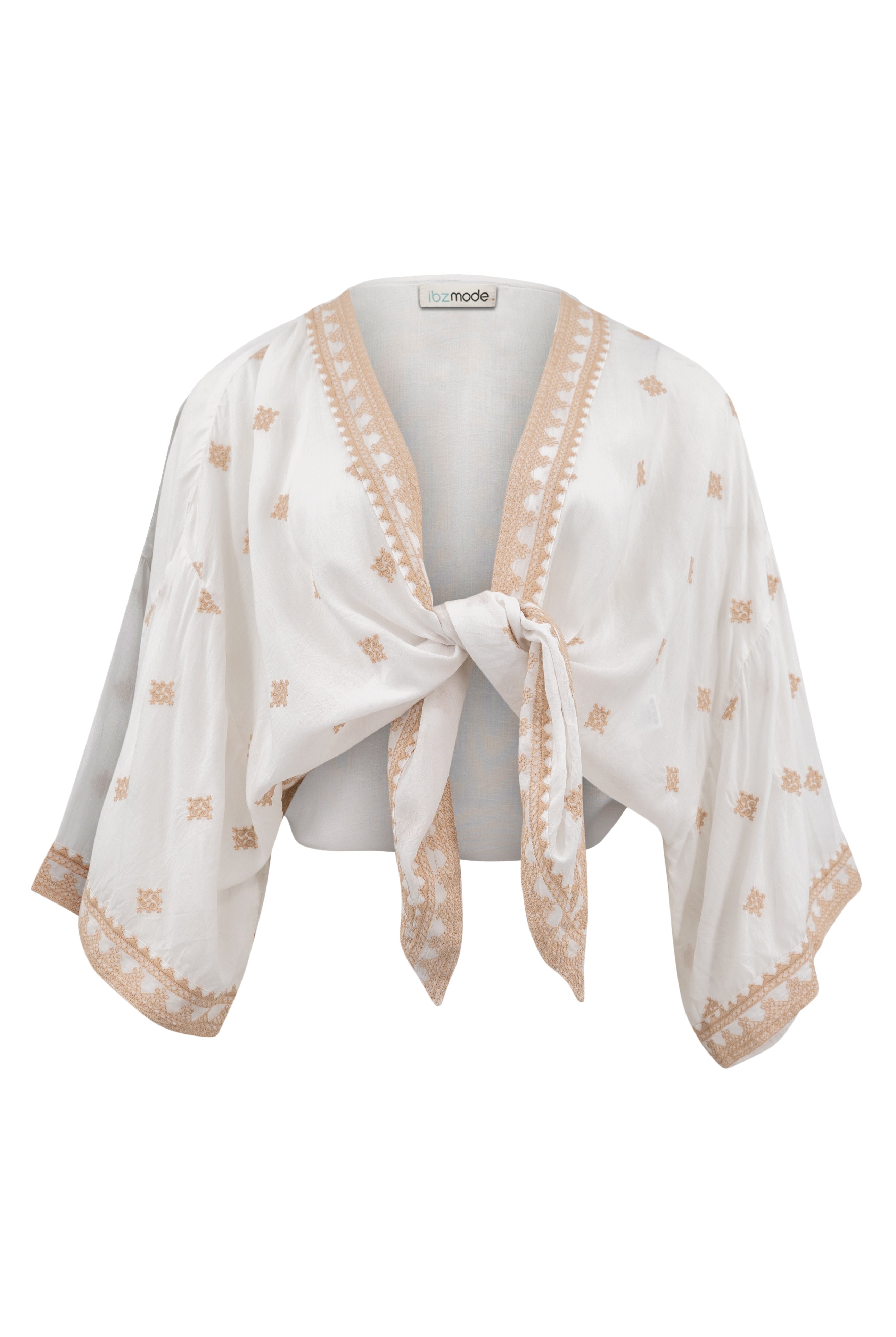 Bohemian kimono in ivory van ibzmode, Brands of Ibiza