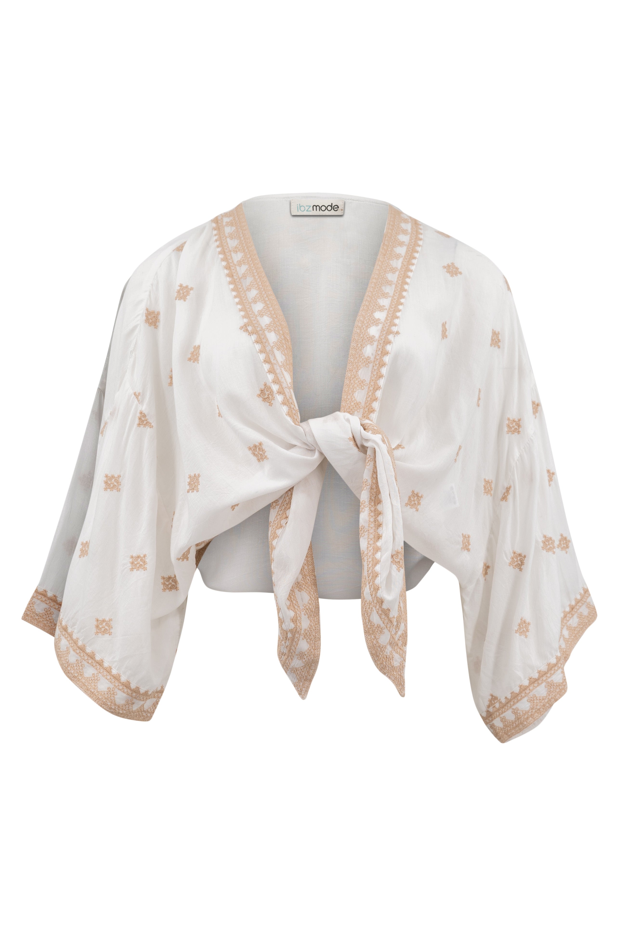 Bohemian kimono in ivory van ibzmode, Brands of Ibiza