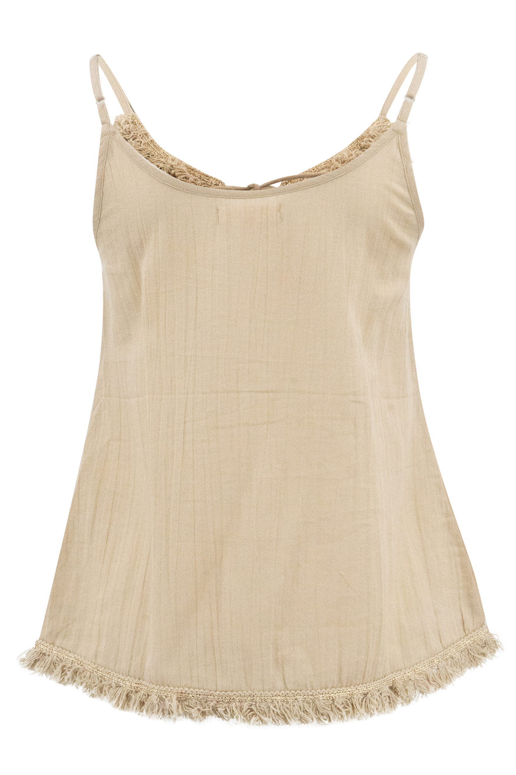 Bohemian top in sand van ibzmode, Brands of Ibiza