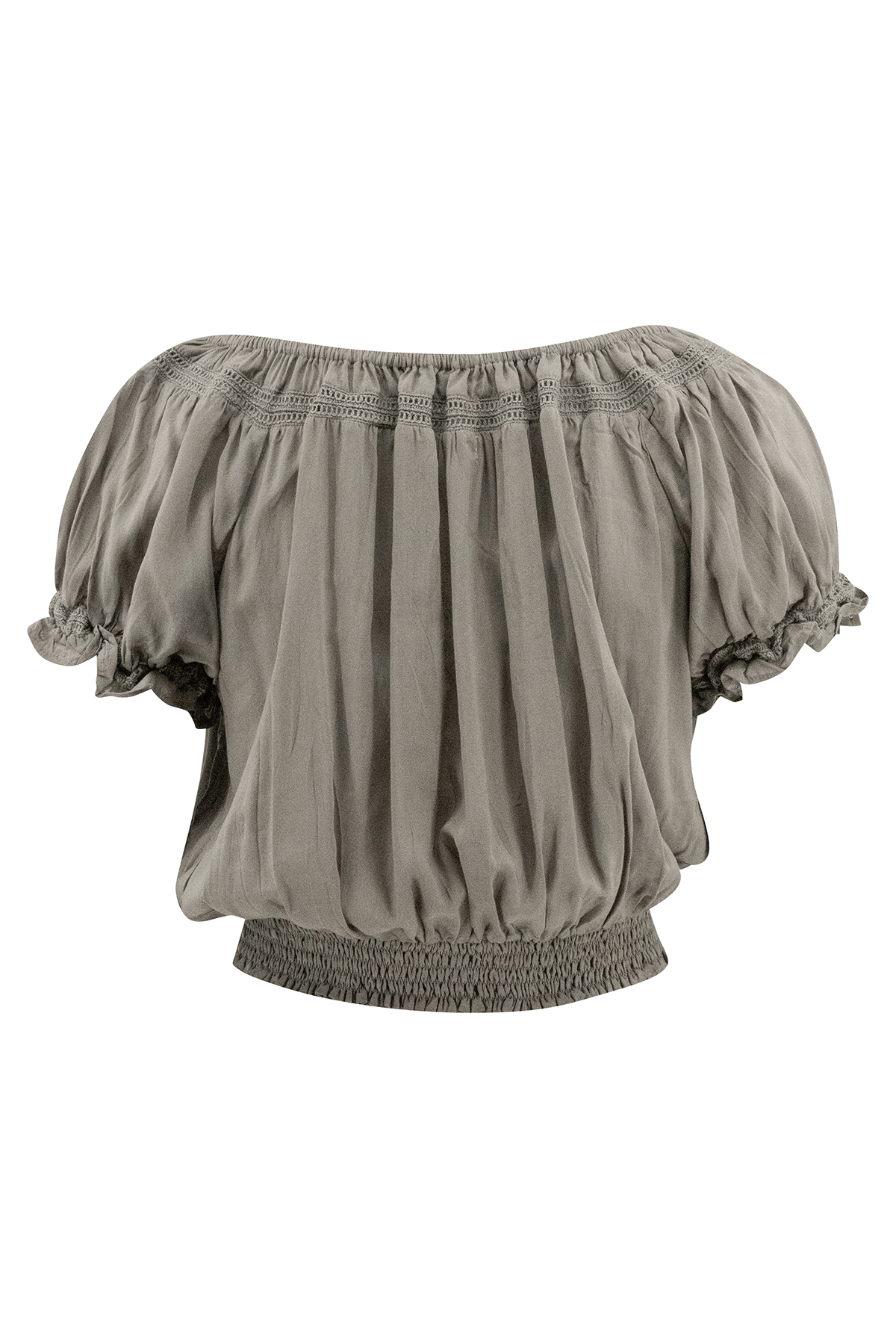 Top bohemio en color caqui de ibzmode, Marcas de Ibiza