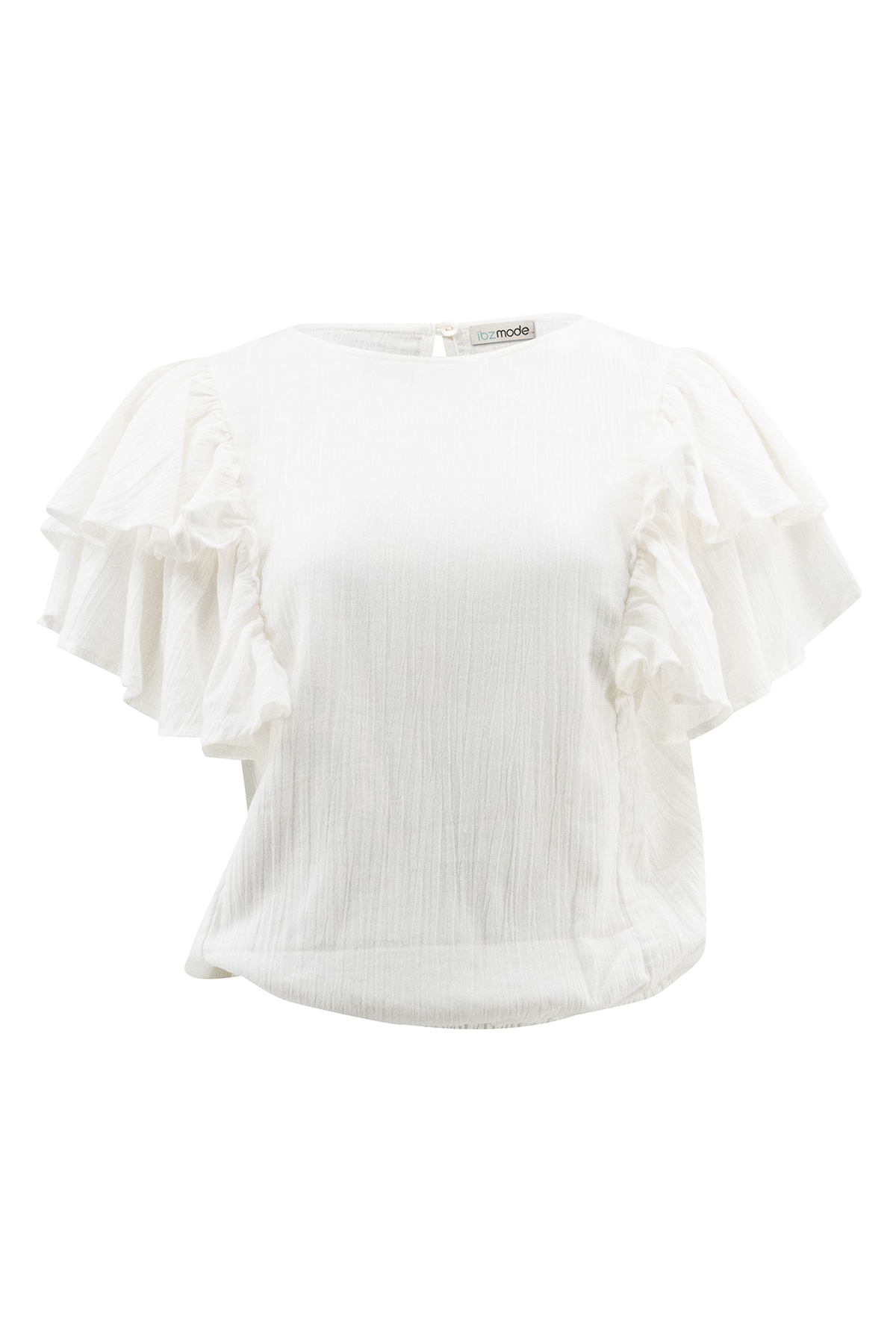 Top bohemio en blanco de ibzmode, Marcas de Ibiza