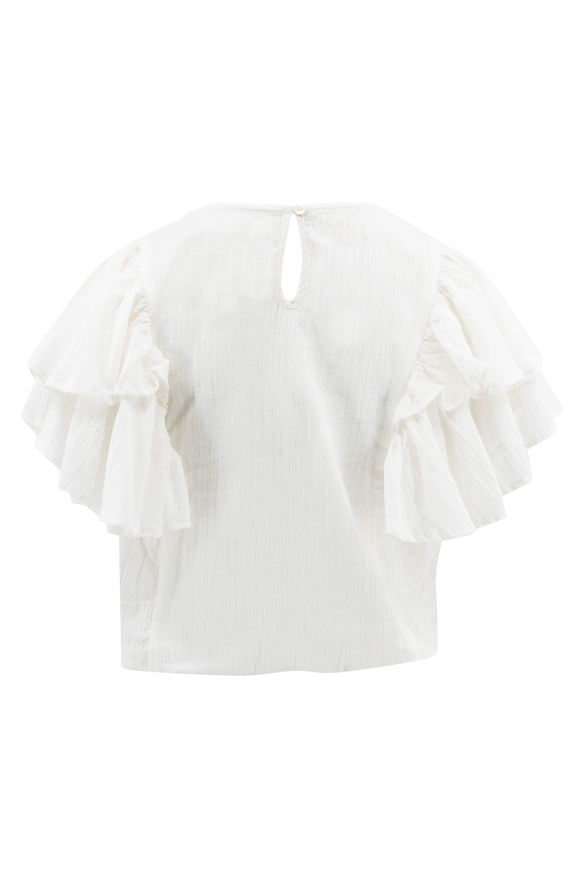 Bohemian top in white van ibzmode, Brands of Ibiza