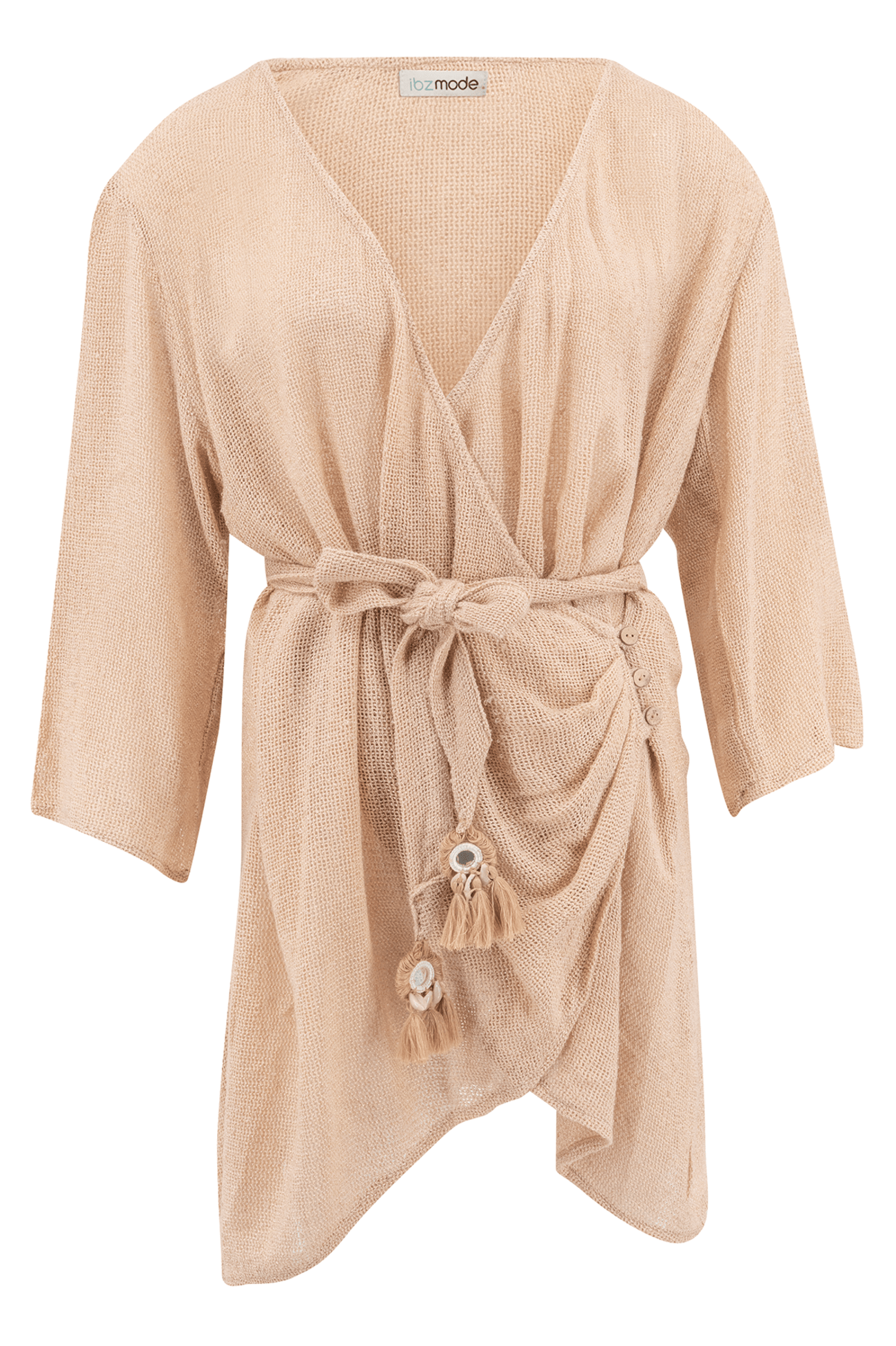 Bohemian jurk in sand van ibzmode, Brands of Ibiza