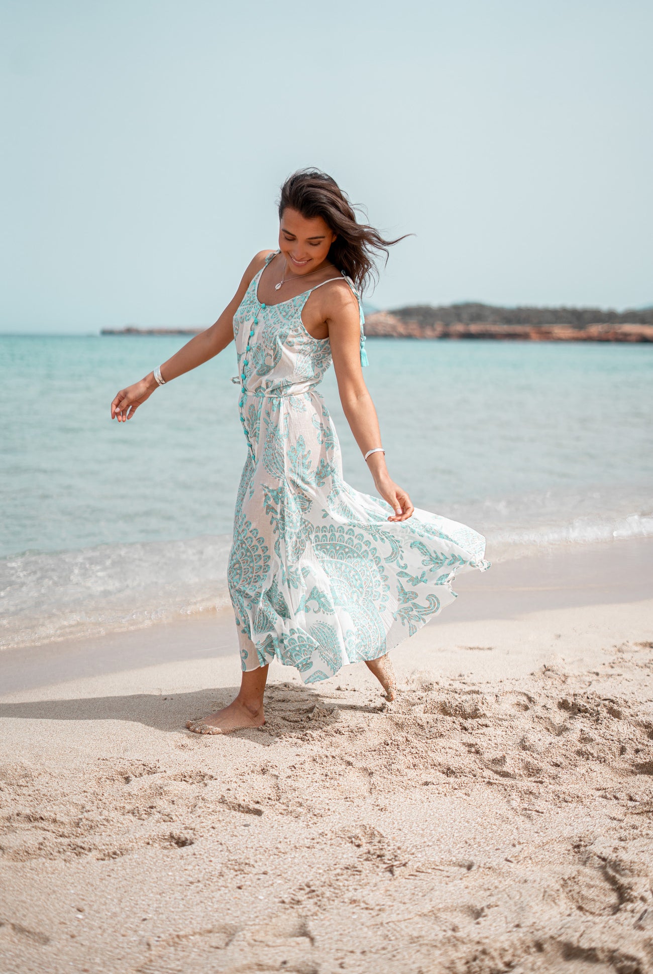 Bohemian jurk in aqua van ibzmode, Brands of Ibiza