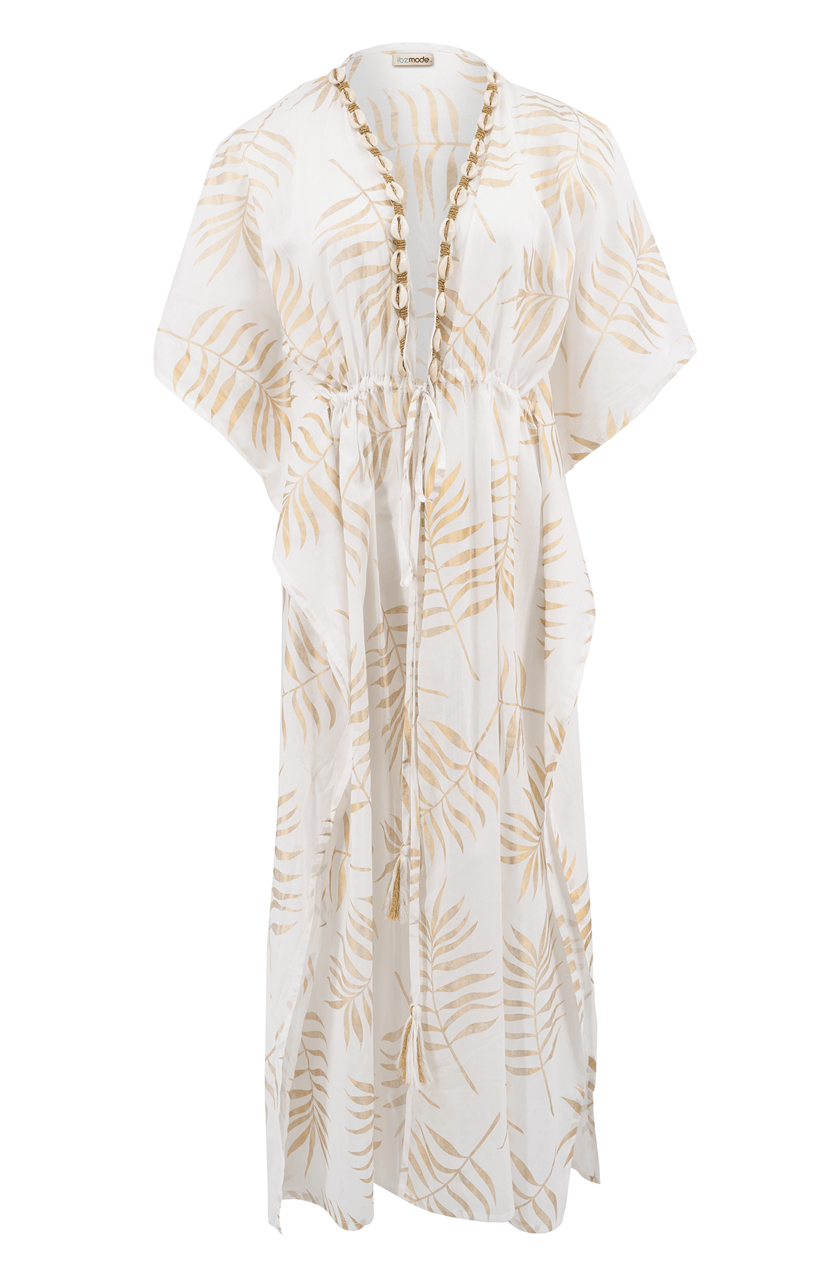 Bohemian kimono in white van ibzmode, Brands of Ibiza