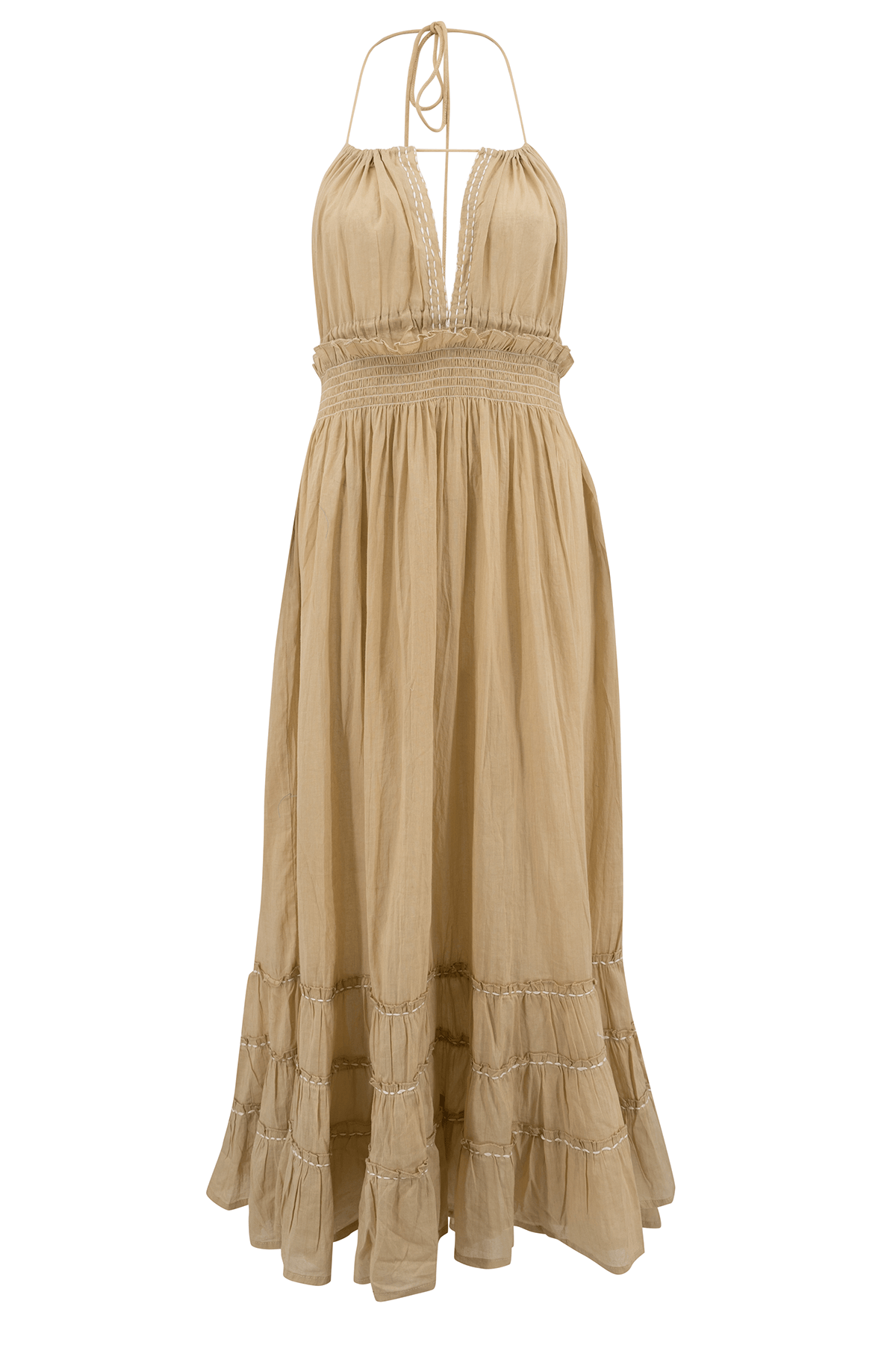 Bohemian jurk in sand van ibzmode, Brands of Ibiza