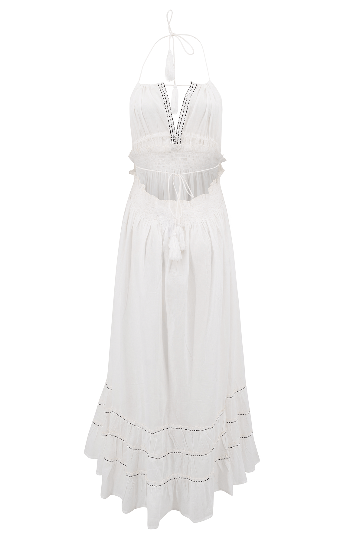 Bohemian dress in white from ibzmode, Brands of Ibiza