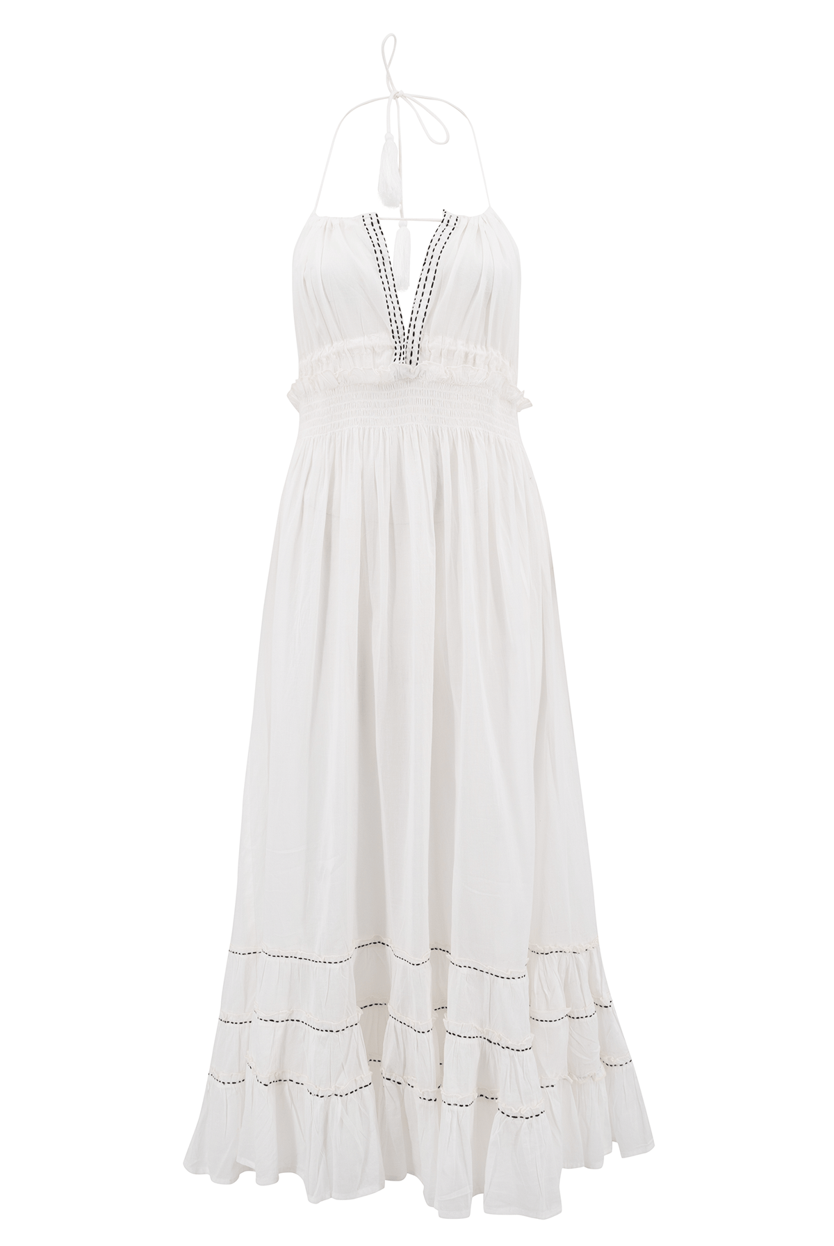 Bohemian dress in white from ibzmode, Brands of Ibiza