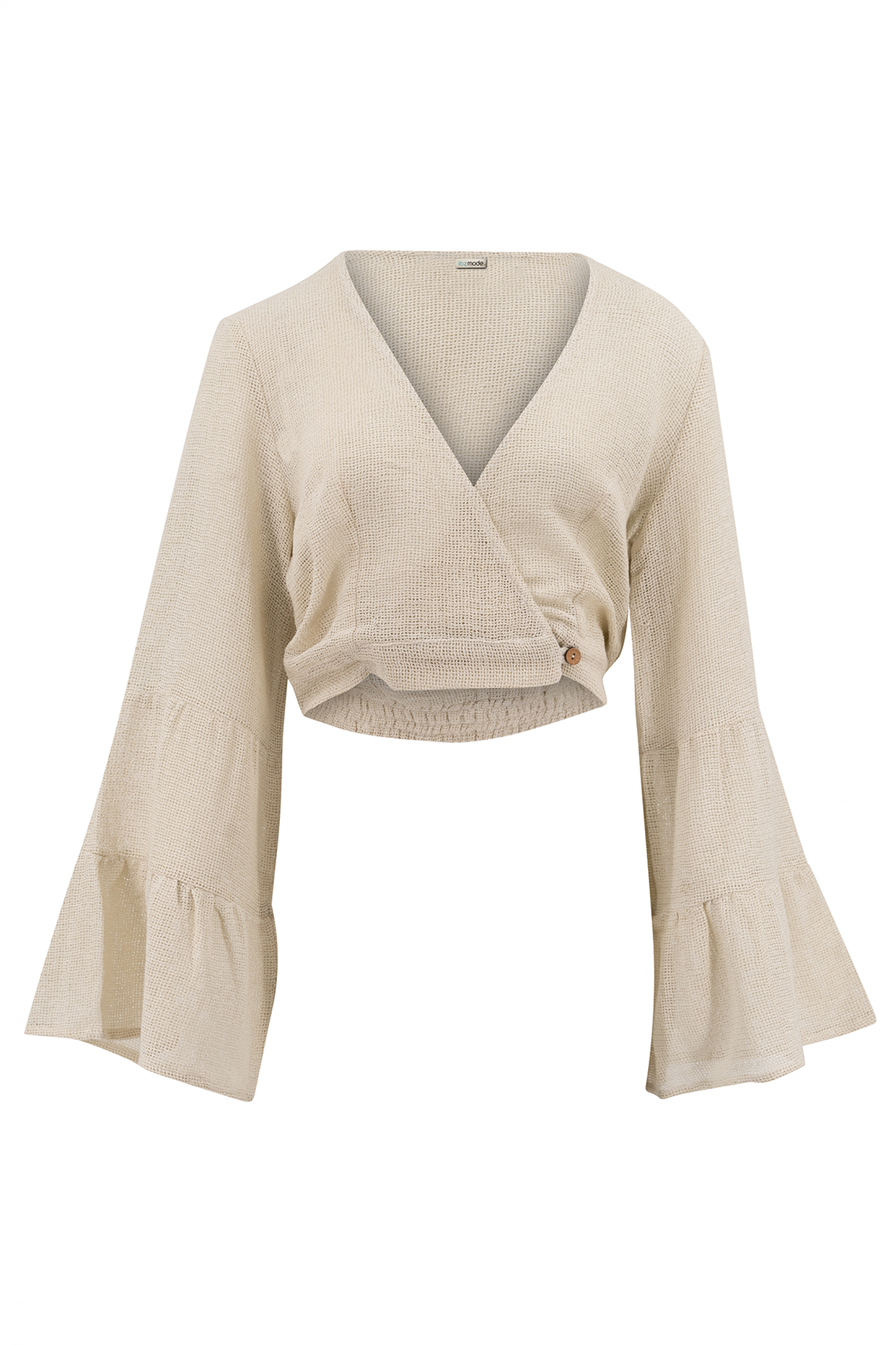 Bohemian top in ivory van ibzmode, Brands of Ibiza