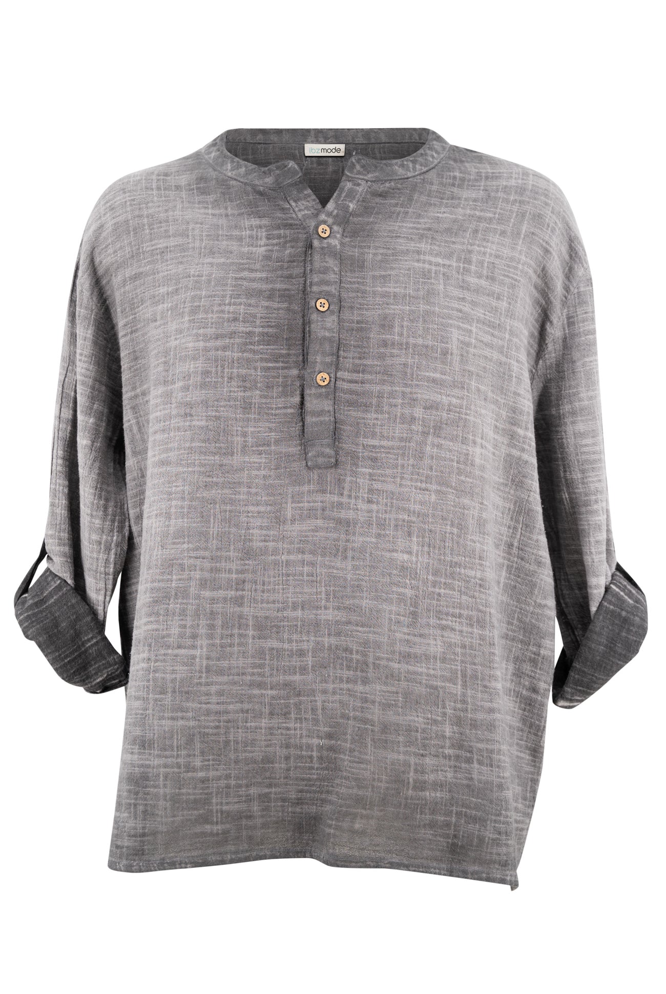 Bohemian blouse in anthracite van ibzmode, Brands of Ibiza