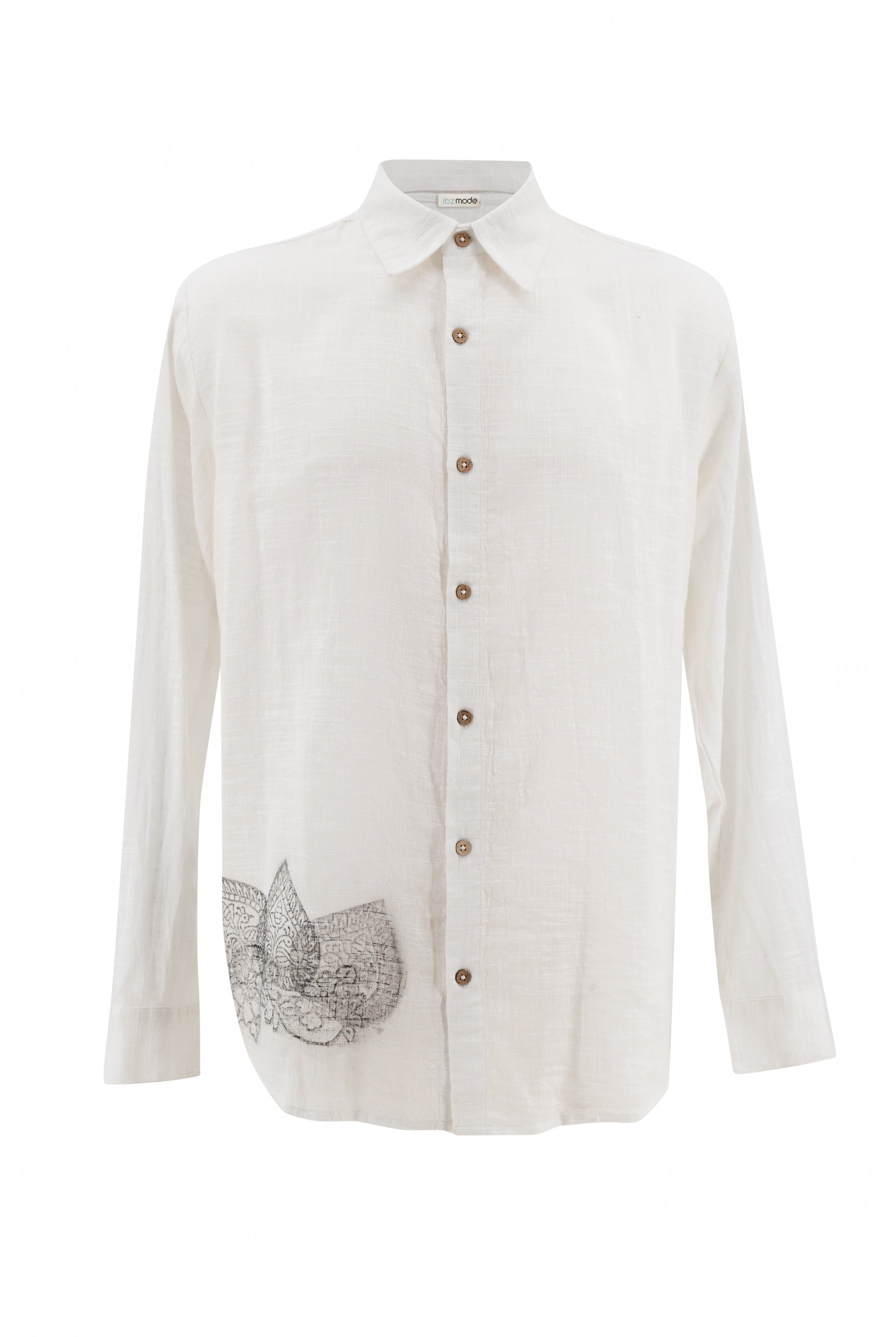 Bohemian blouse in white van ibzmode, Brands of Ibiza