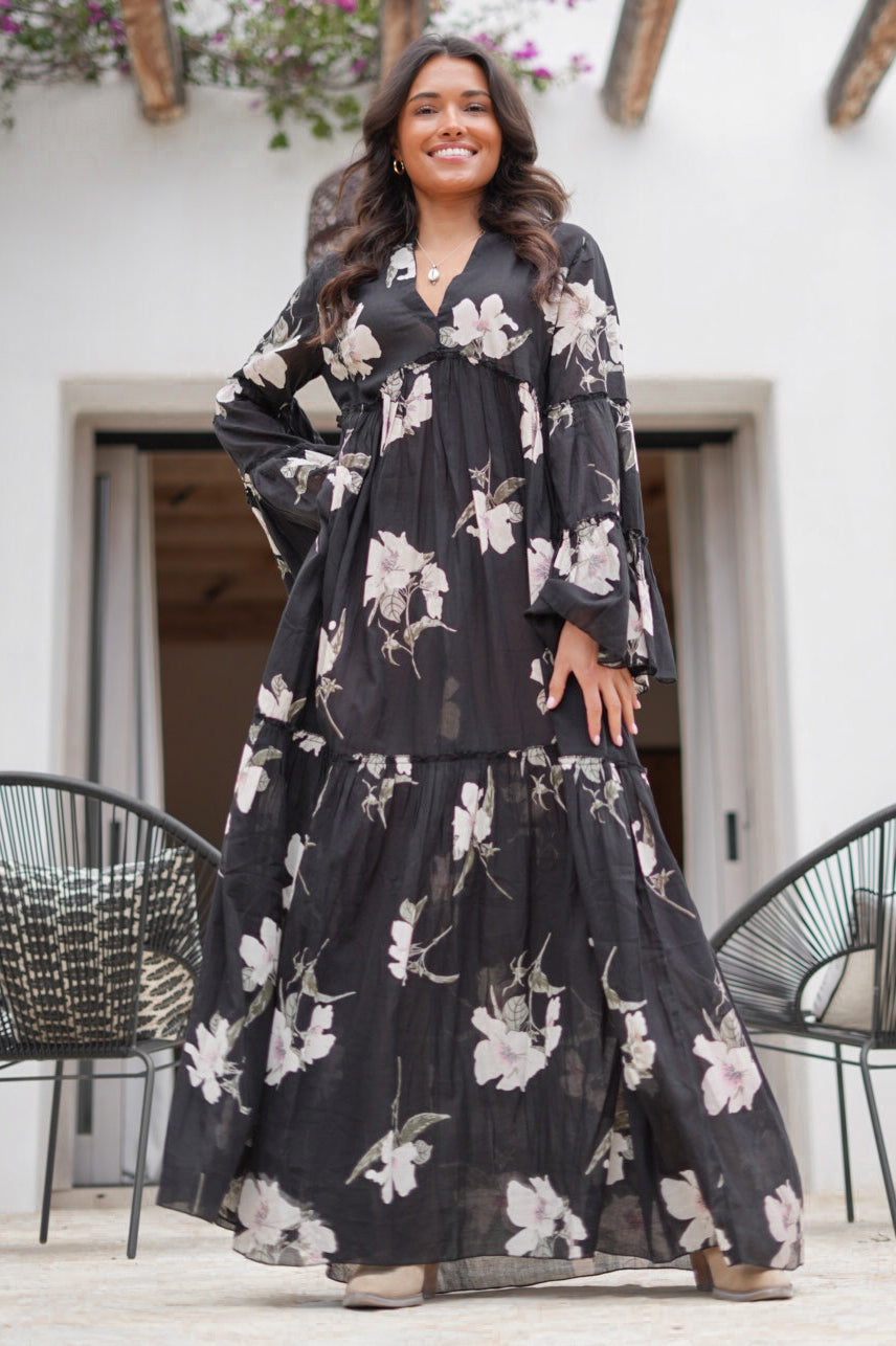 Bohemian jurk in black van ibzmode, Brands of Ibiza