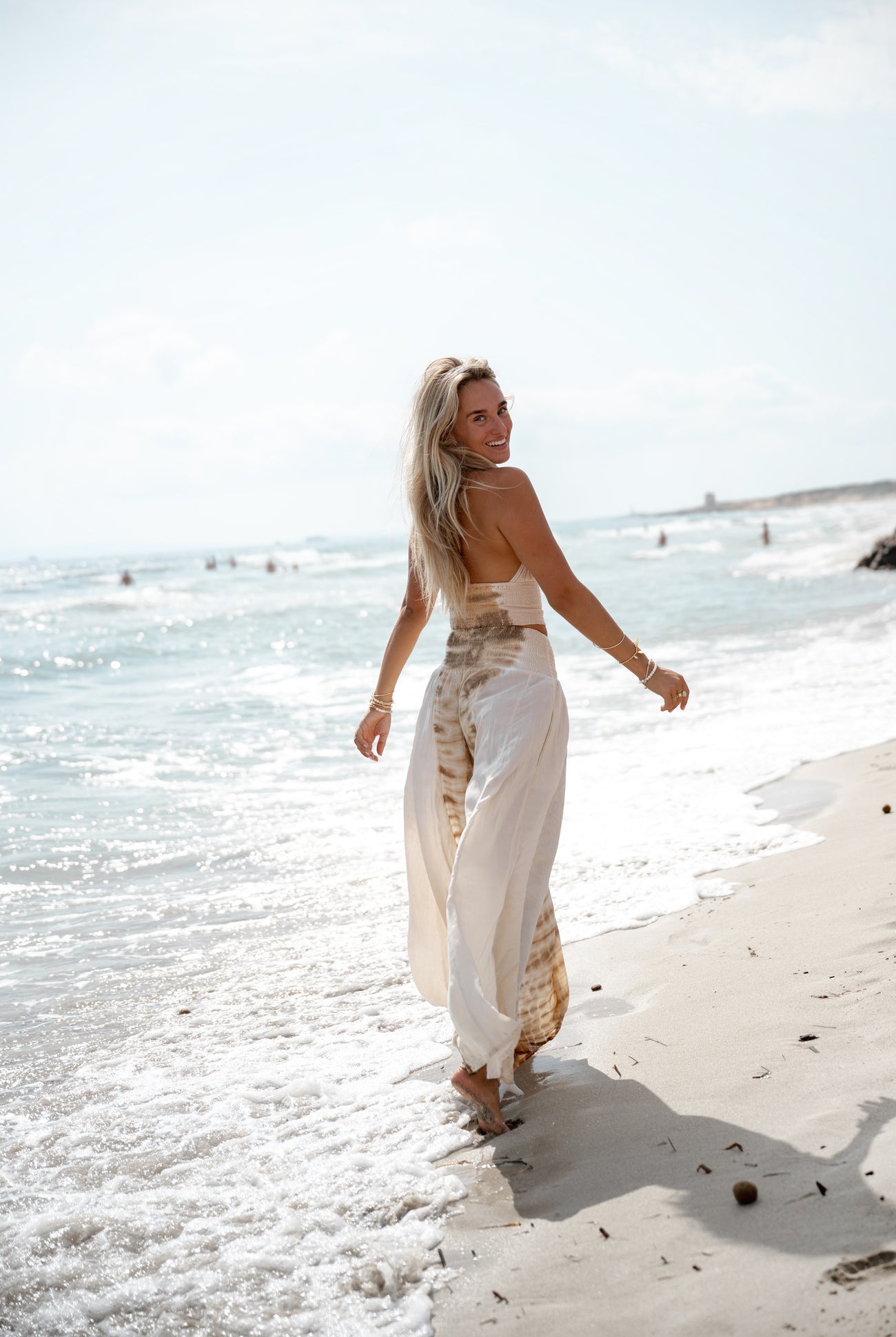 Ibizamode Top Lua Maraluna Ivory with airy ombre look and feminine summer fit