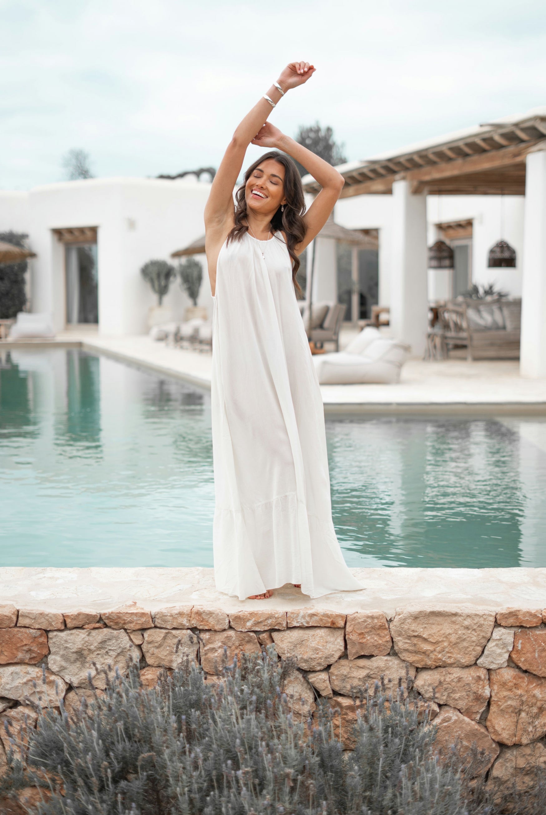 Bohemian jurk in beige van ibzmode, Brands of Ibiza