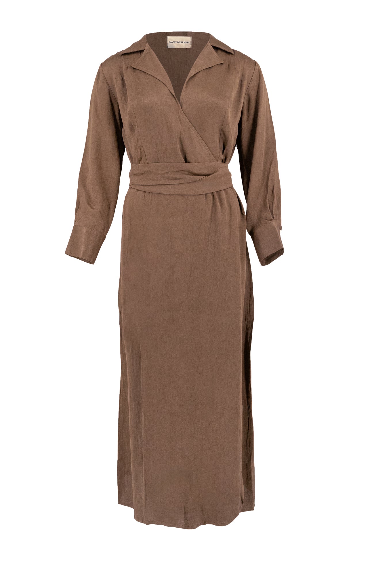 Bohemian jurk in dark taupe van MOOST Wanted, Brands of Ibiza