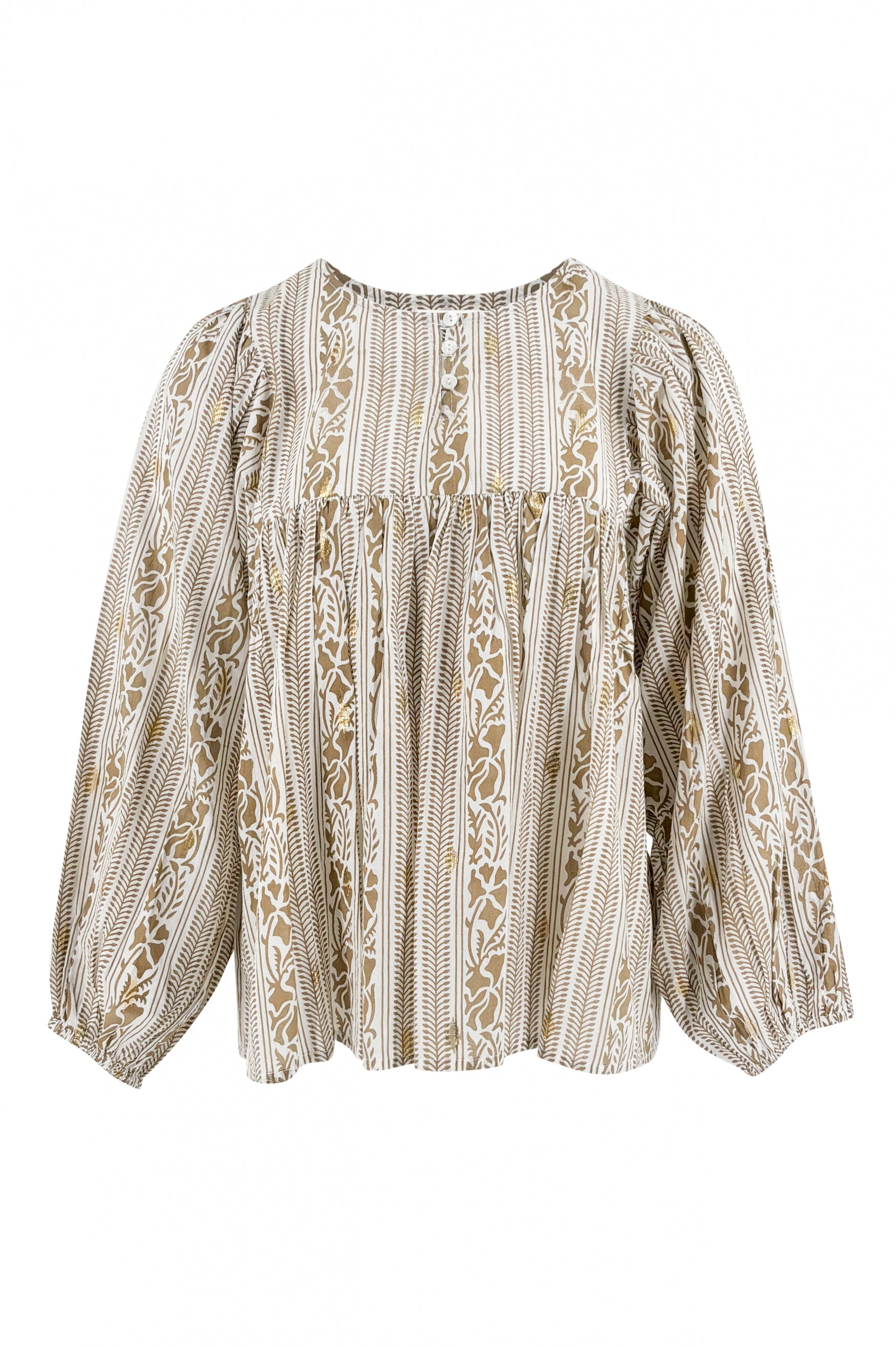 Bohemian blouse in sand van ibzmode, Brands of Ibiza