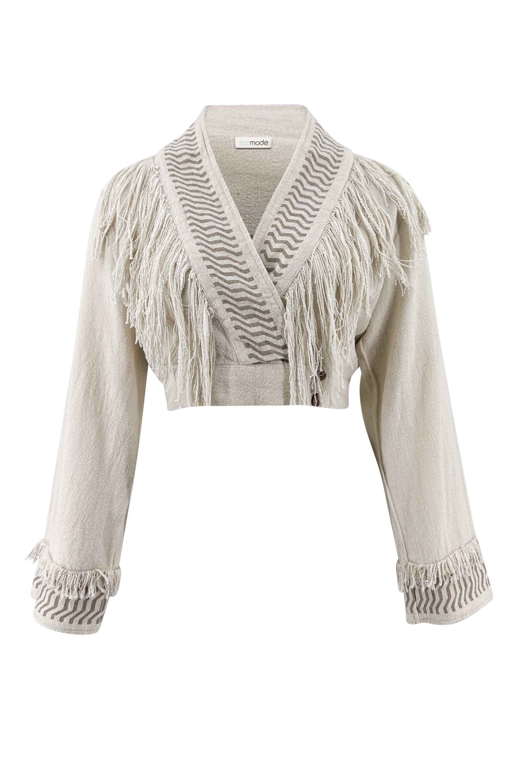 Bohemian top in ecru van ibzmode, Brands of Ibiza