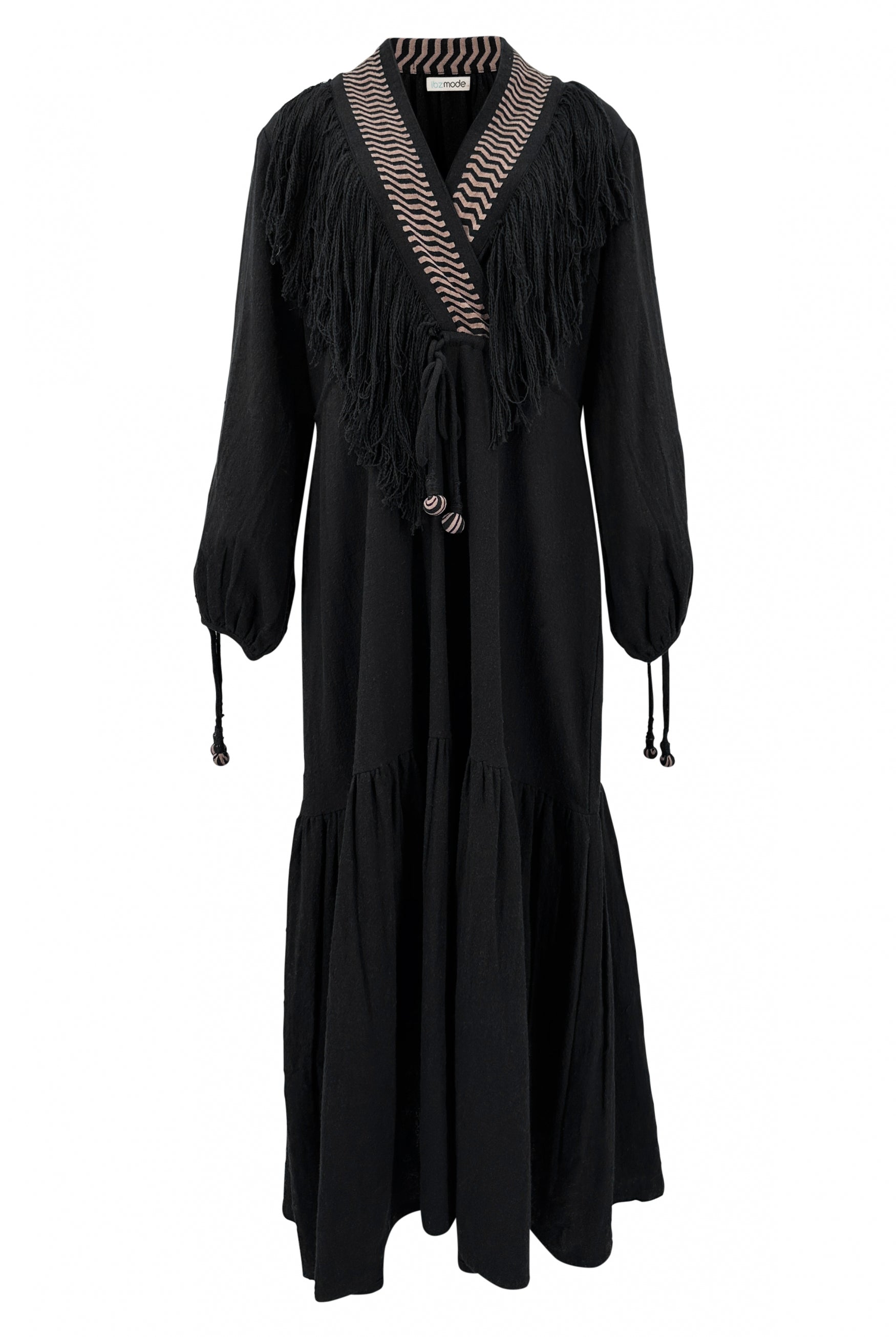 Vestido bohemio en negro de ibzmode, Marcas de Ibiza