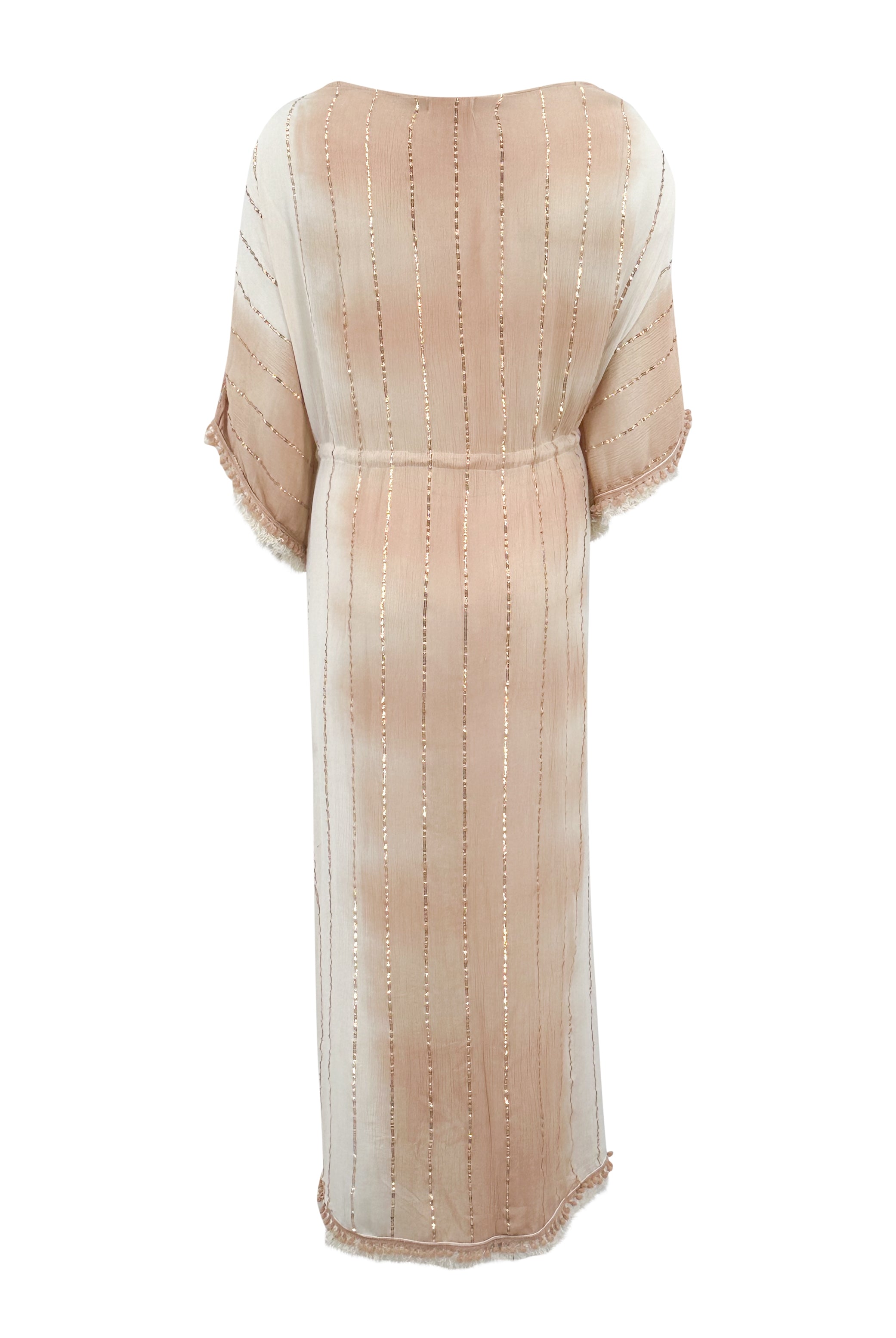 Bohemian kimono in white beige van ibzmode, Brands of Ibiza