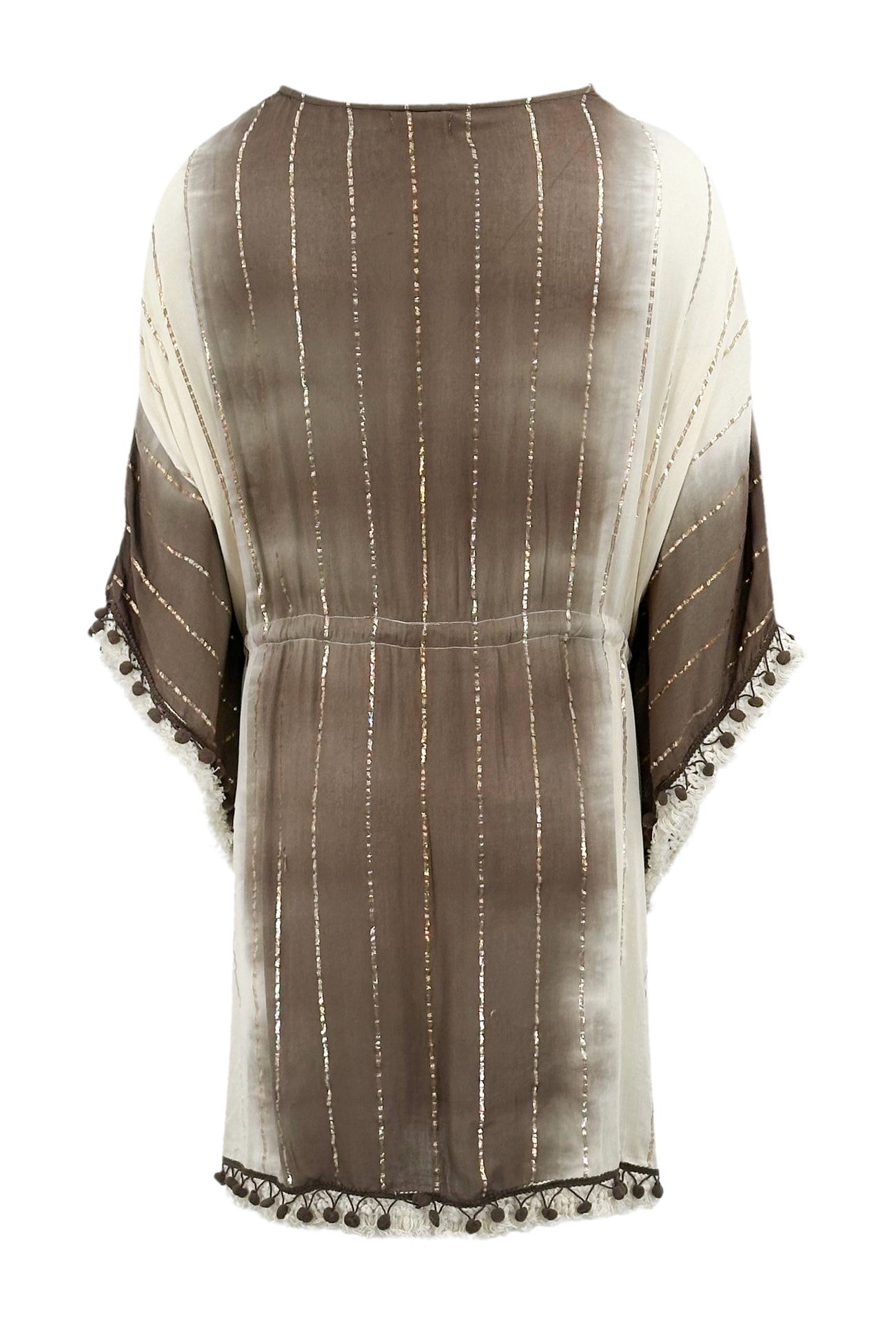 Bohemian kimono in beige brown van ibzmode, Brands of Ibiza