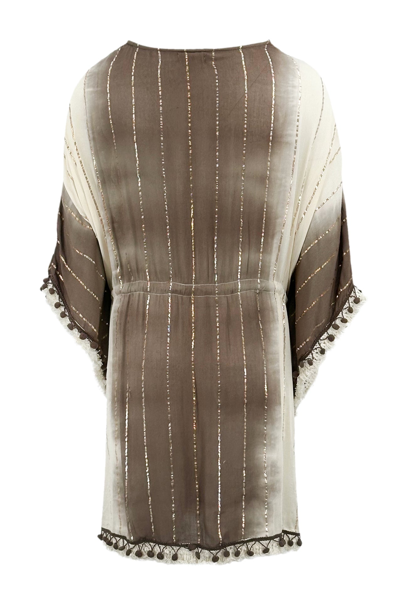 Bohemian kimono in beige brown van ibzmode, Brands of Ibiza