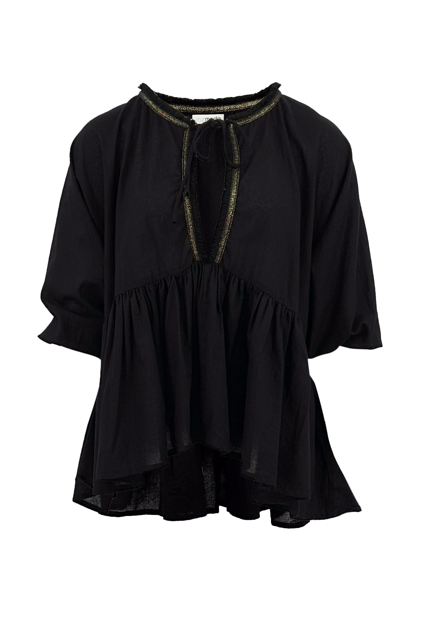 Bohemian blouse in black from ibzmode, Brands of Ibiza