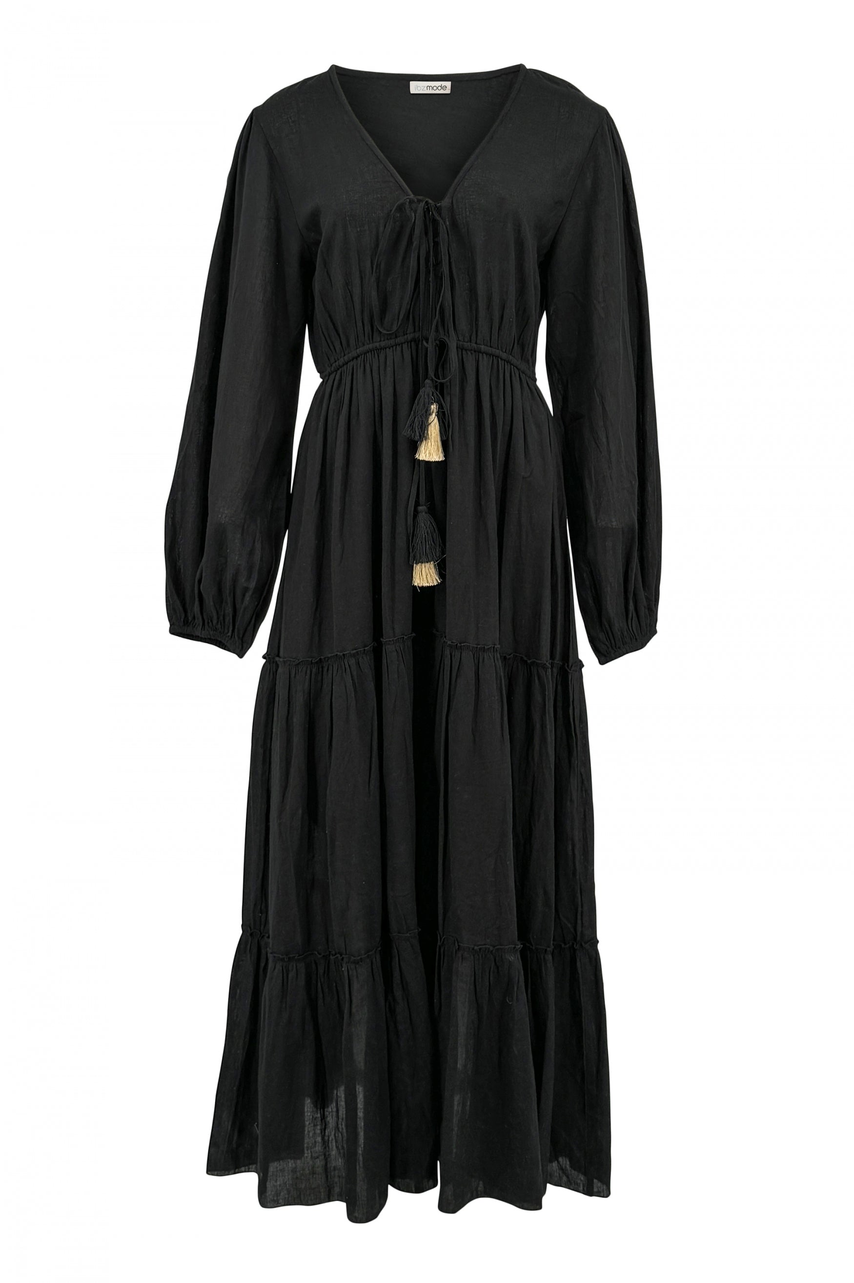 Bohemian jurk in black van ibzmode, Brands of Ibiza