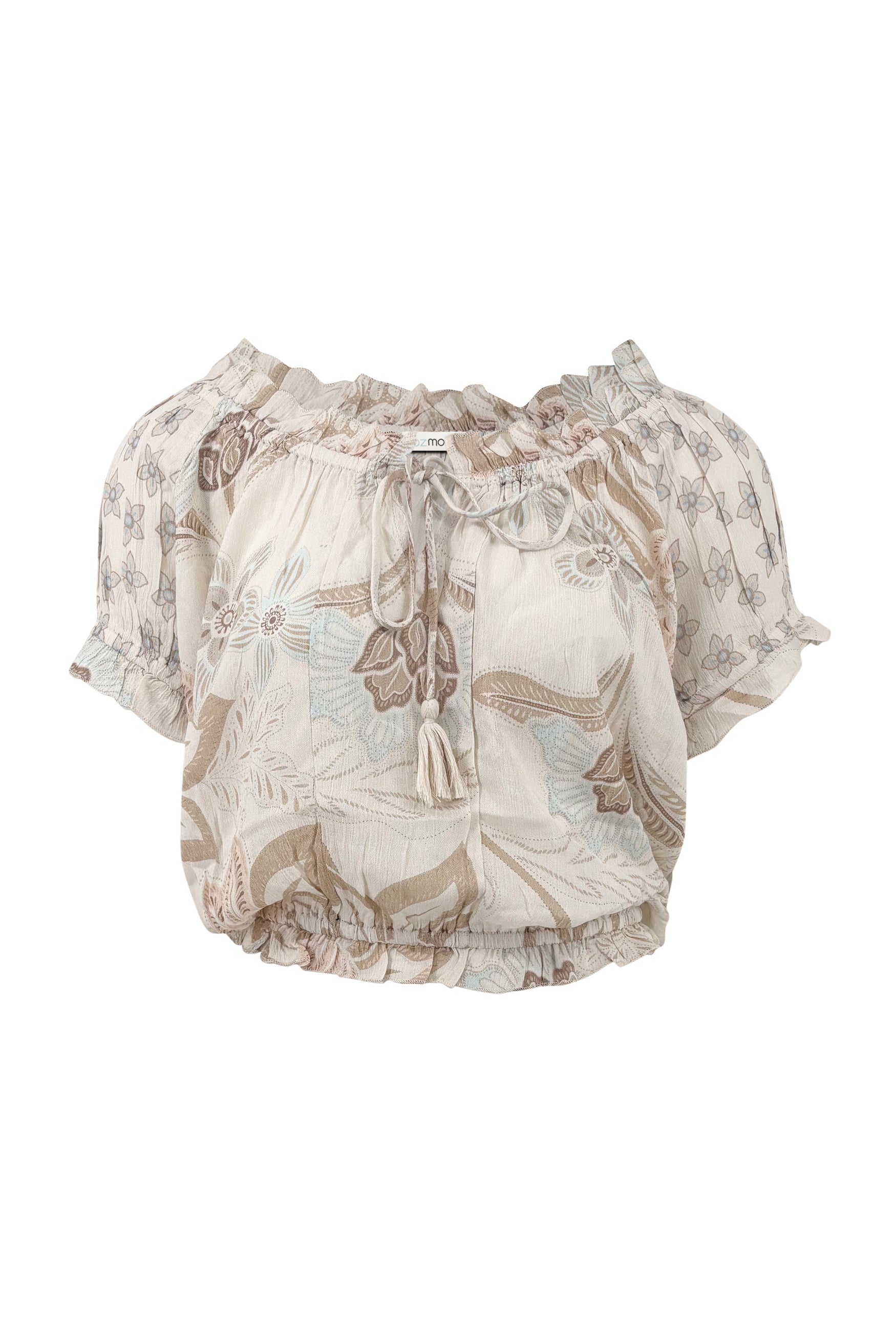 Bohemian top in ivory van ibzmode, Brands of Ibiza