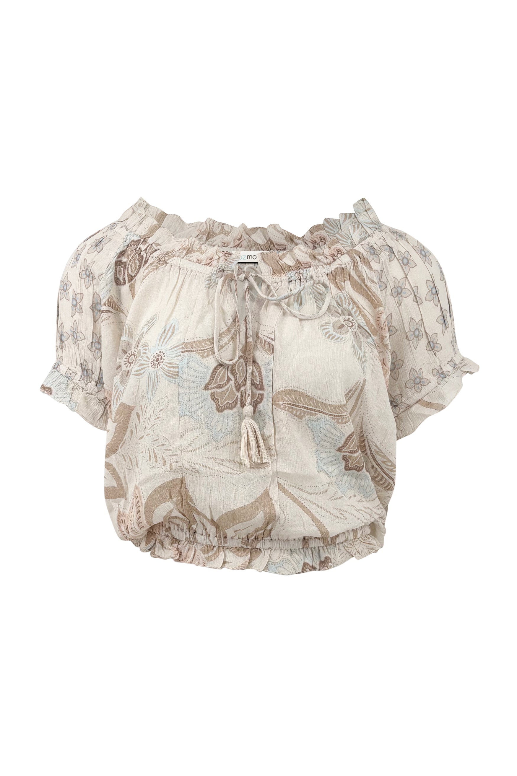 Bohemian top in ivory van ibzmode, Brands of Ibiza