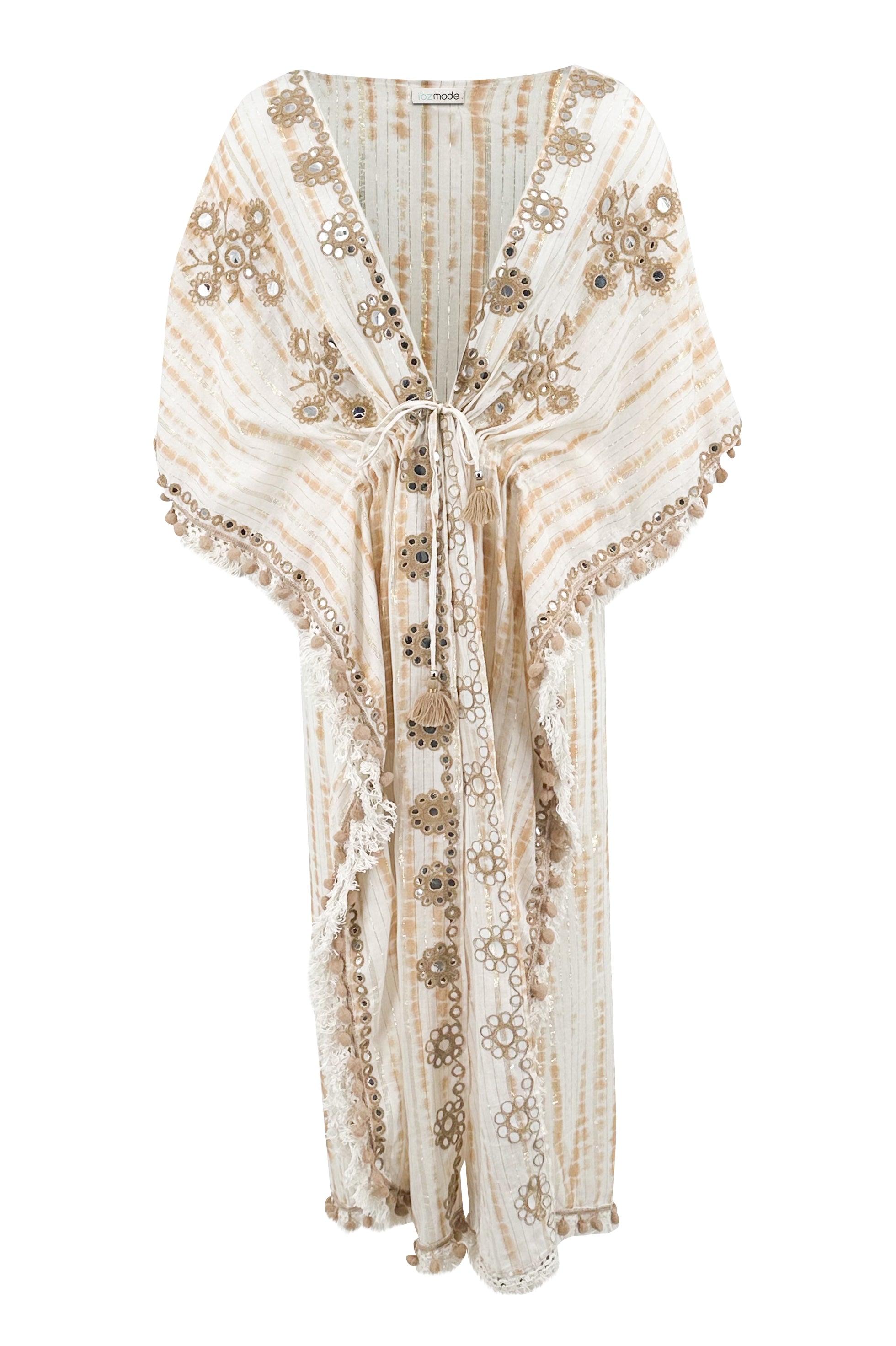 Bohemian kimono in natural van ibzmode, Brands of Ibiza