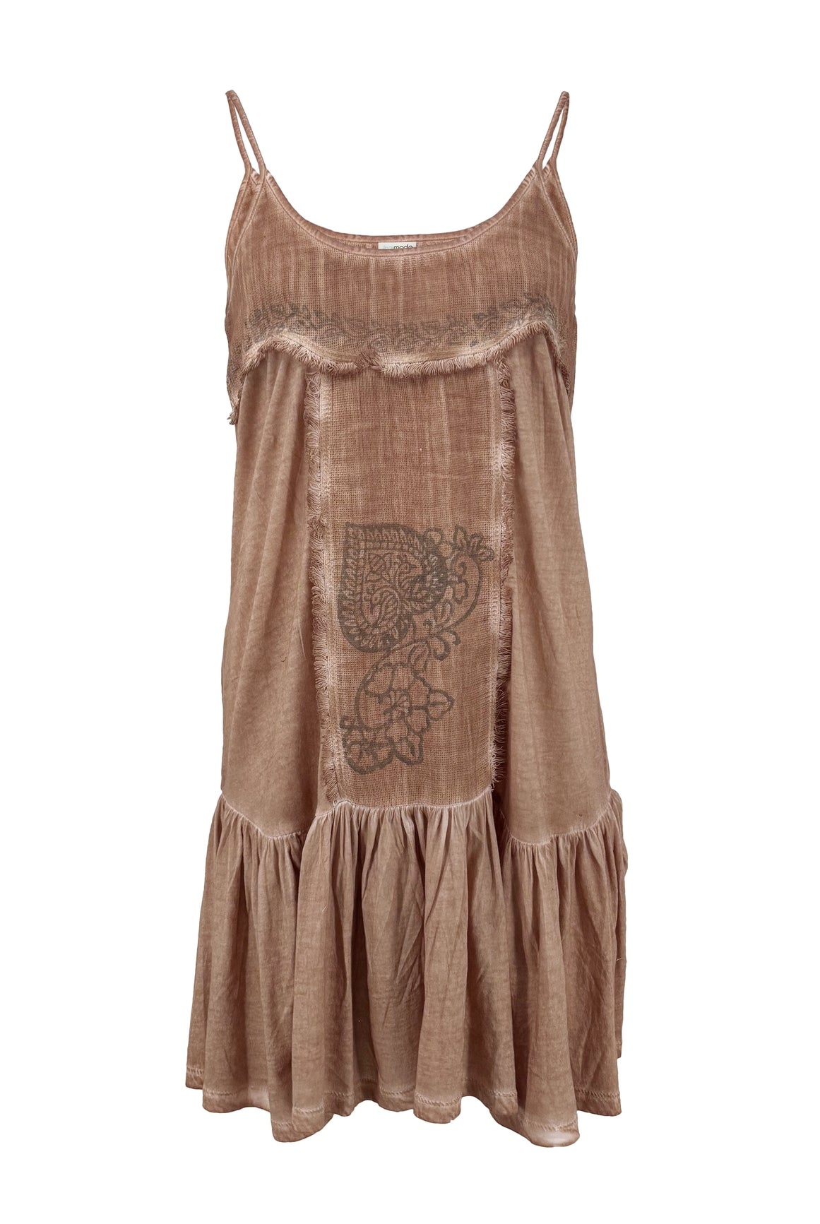 Robe bohème couleur sable de la marque ibzmode, Brands of Ibiza