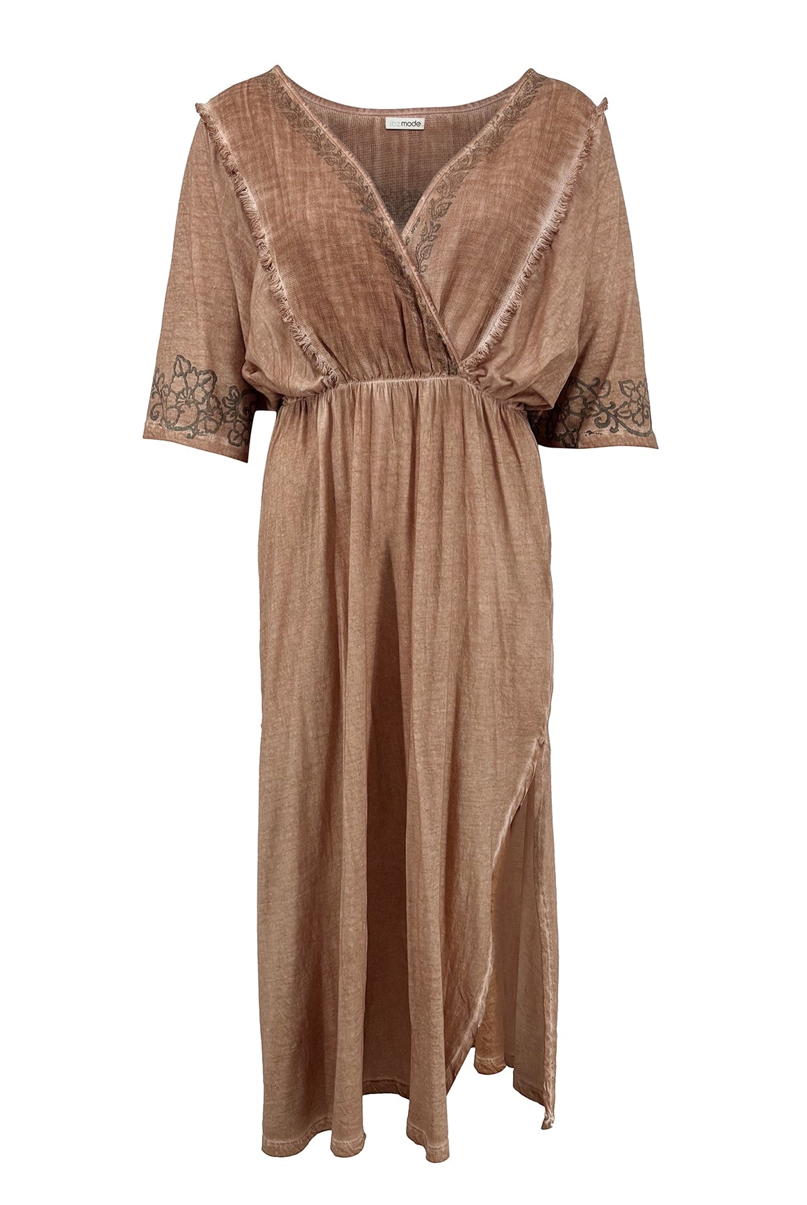 Bohemian jurk in sand van ibzmode, Brands of Ibiza