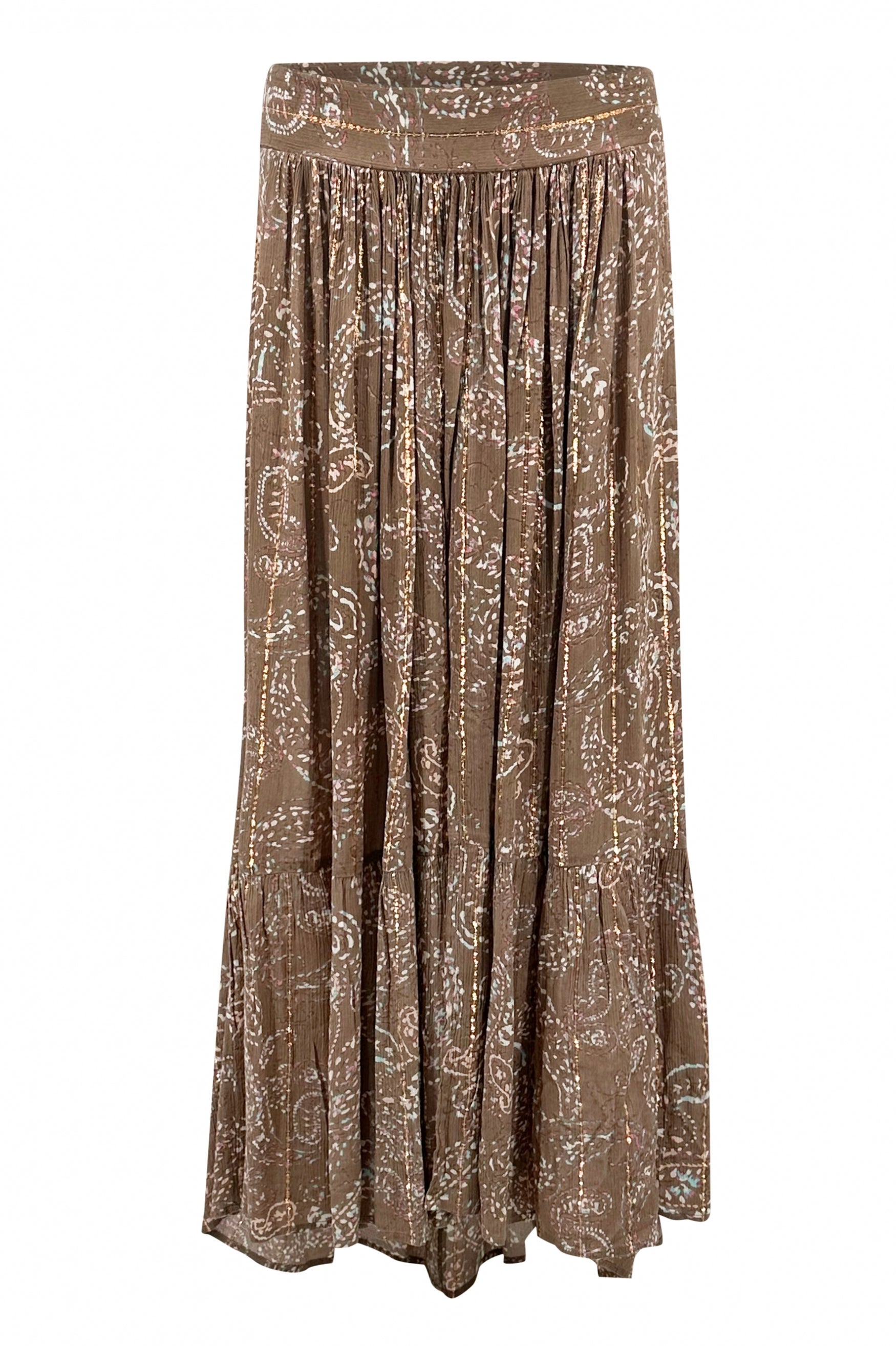 Bohemian rok in taupe peach van ibzmode, Brands of Ibiza