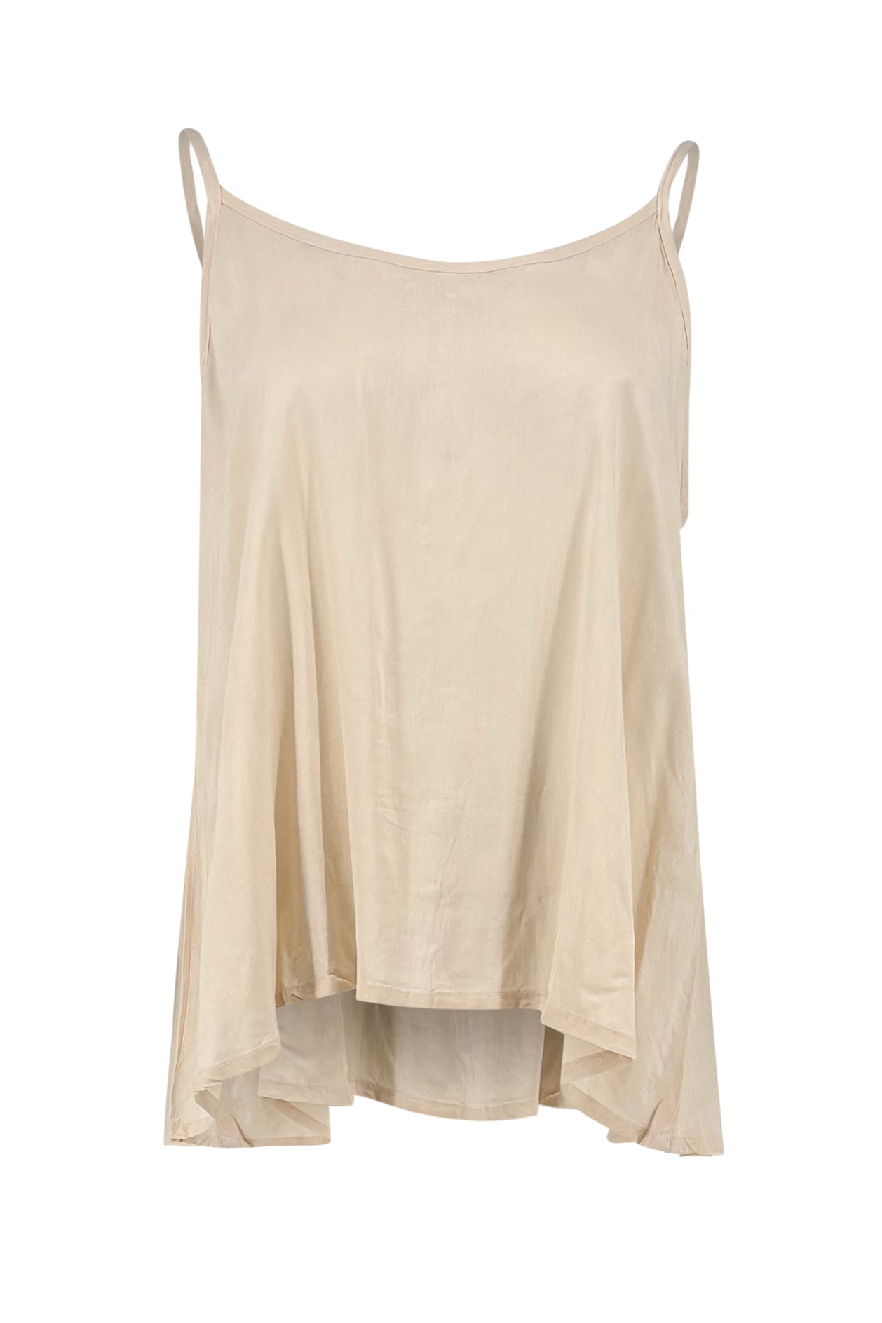 Ibizamode Strap Top Yago Ivory with airy feminine fit and relaxed summer look