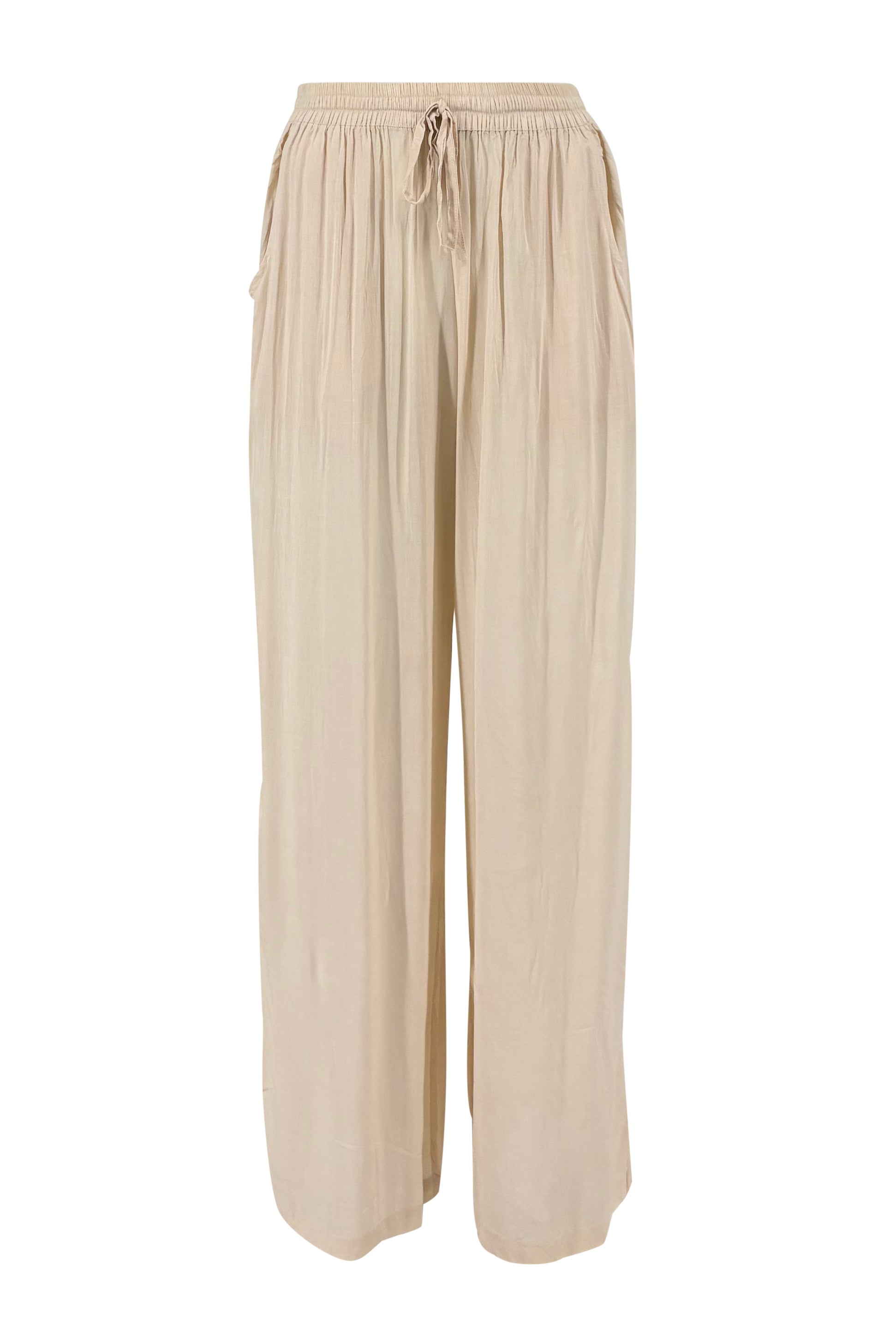 Ibizamode Pants Mega Ivory with airy flowy fit and relaxed summer look