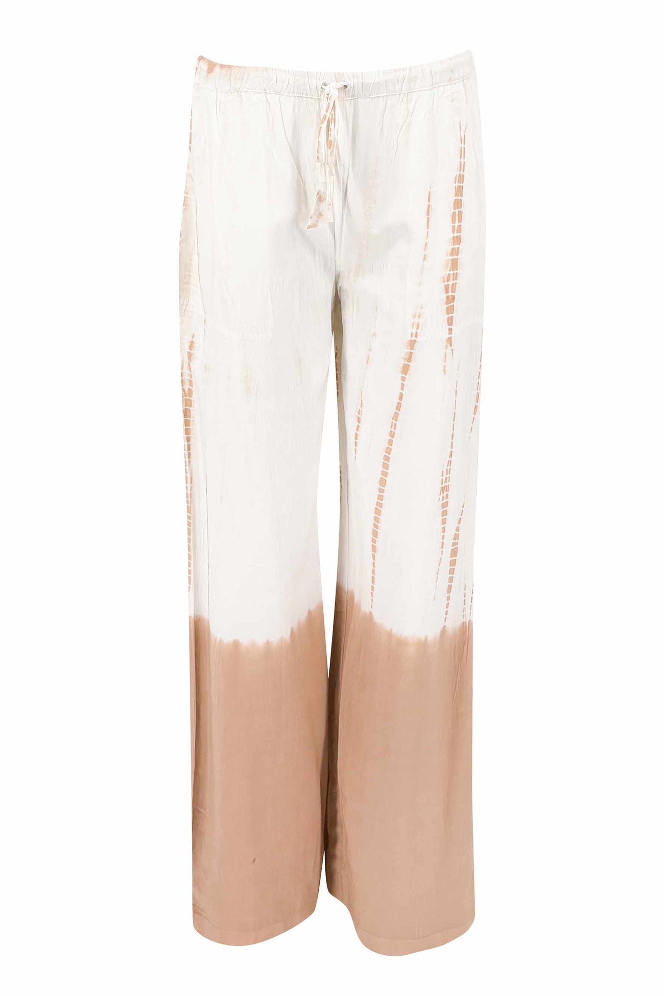 Ibizamode Bohemian Blush powder tie dye viscose wide leg pants