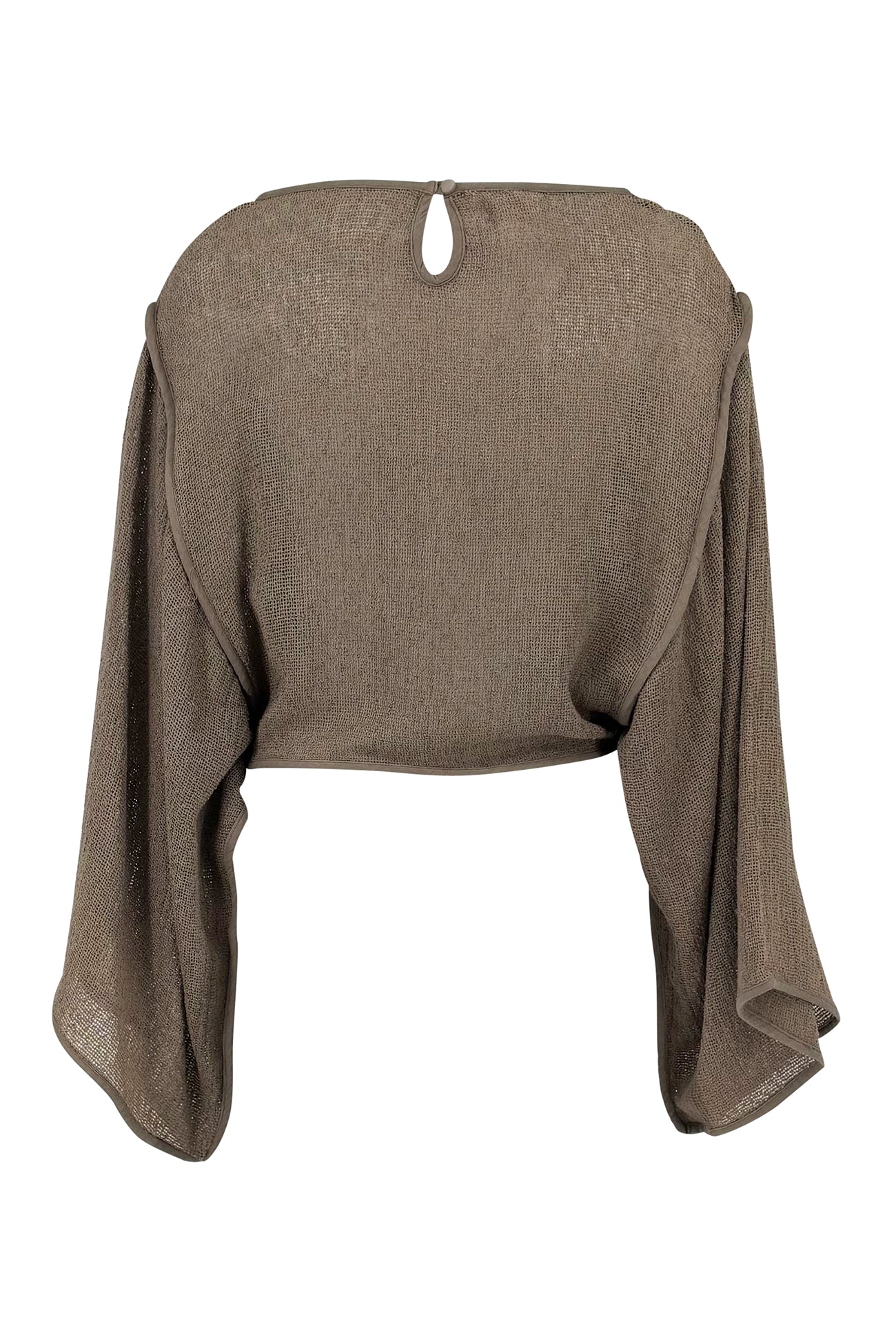 Ibizamode dark taupe cotton resort top