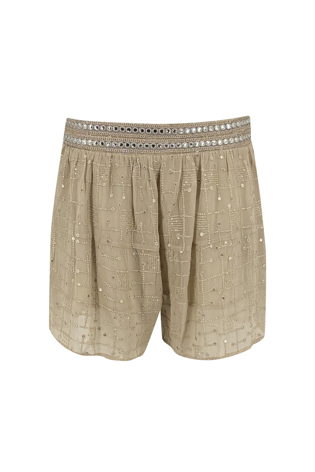 Ibzmode Short Tavio Lunara Sand with subtle shimmer detail