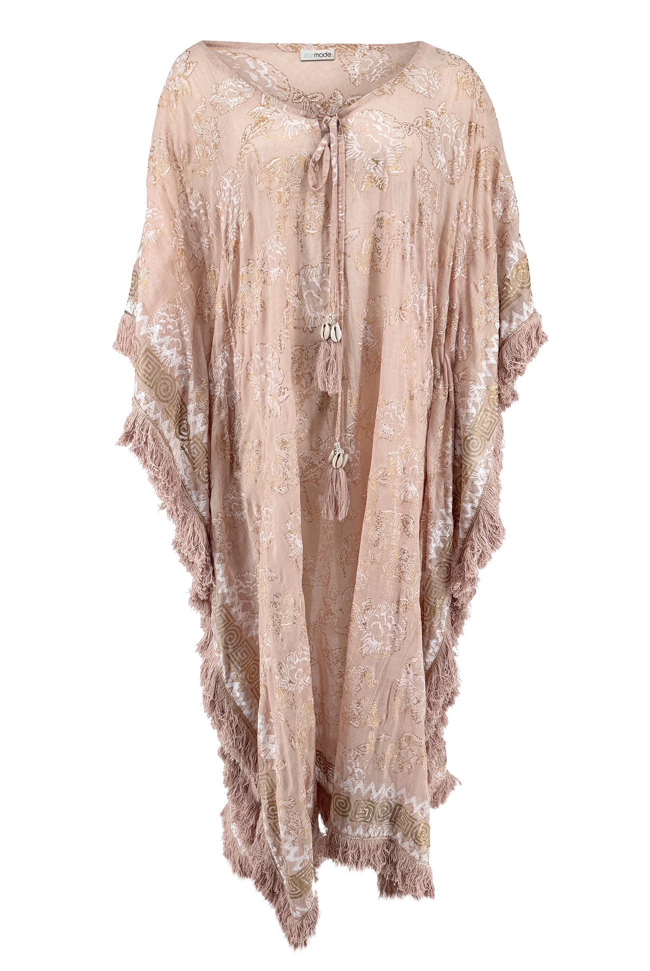 Ibzmode Long Kaftan Vayla Lumira Old Pink luxury beach kaftan