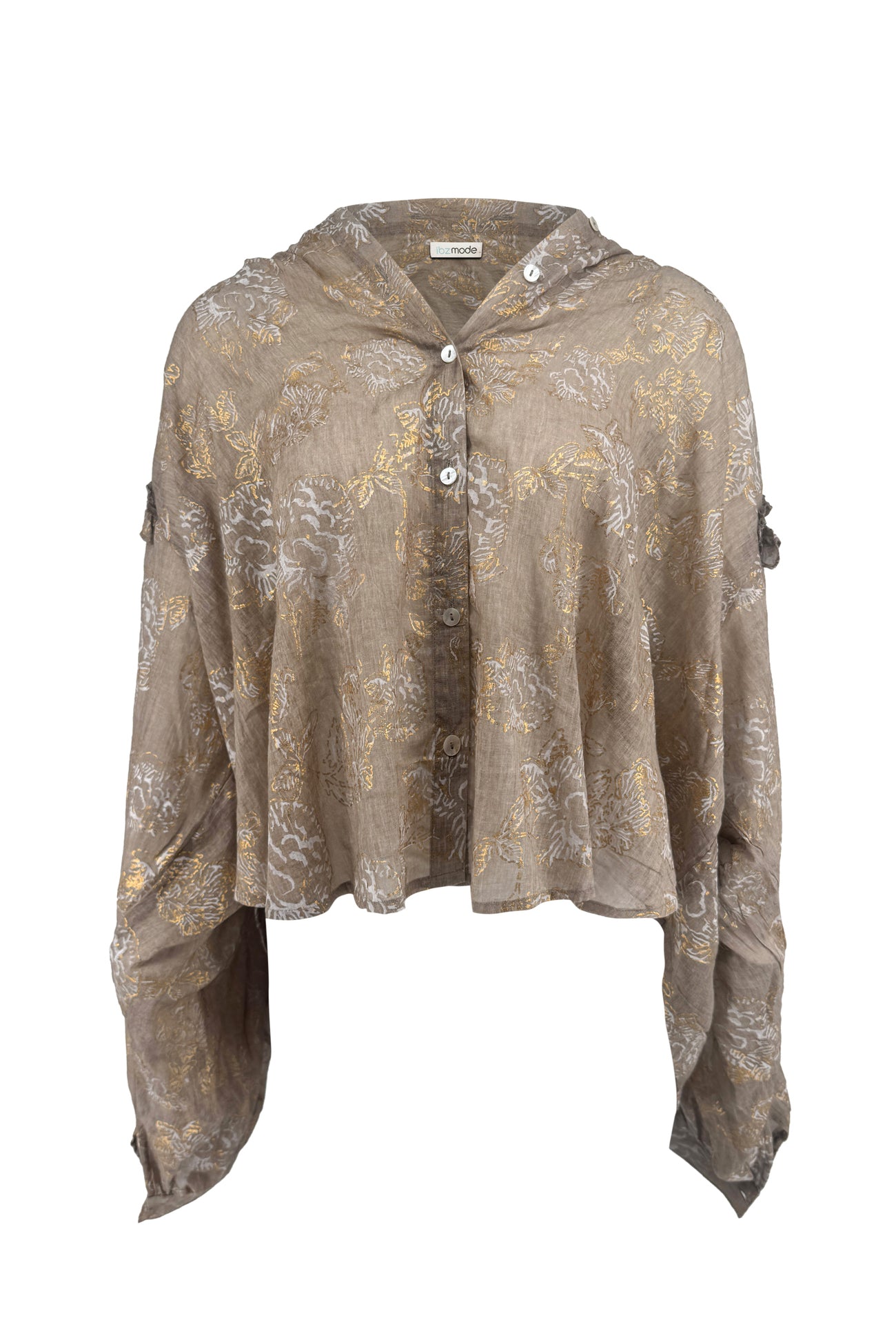 Ibzmode Blouse Amira Lumira Taupe bohemian summer blouse