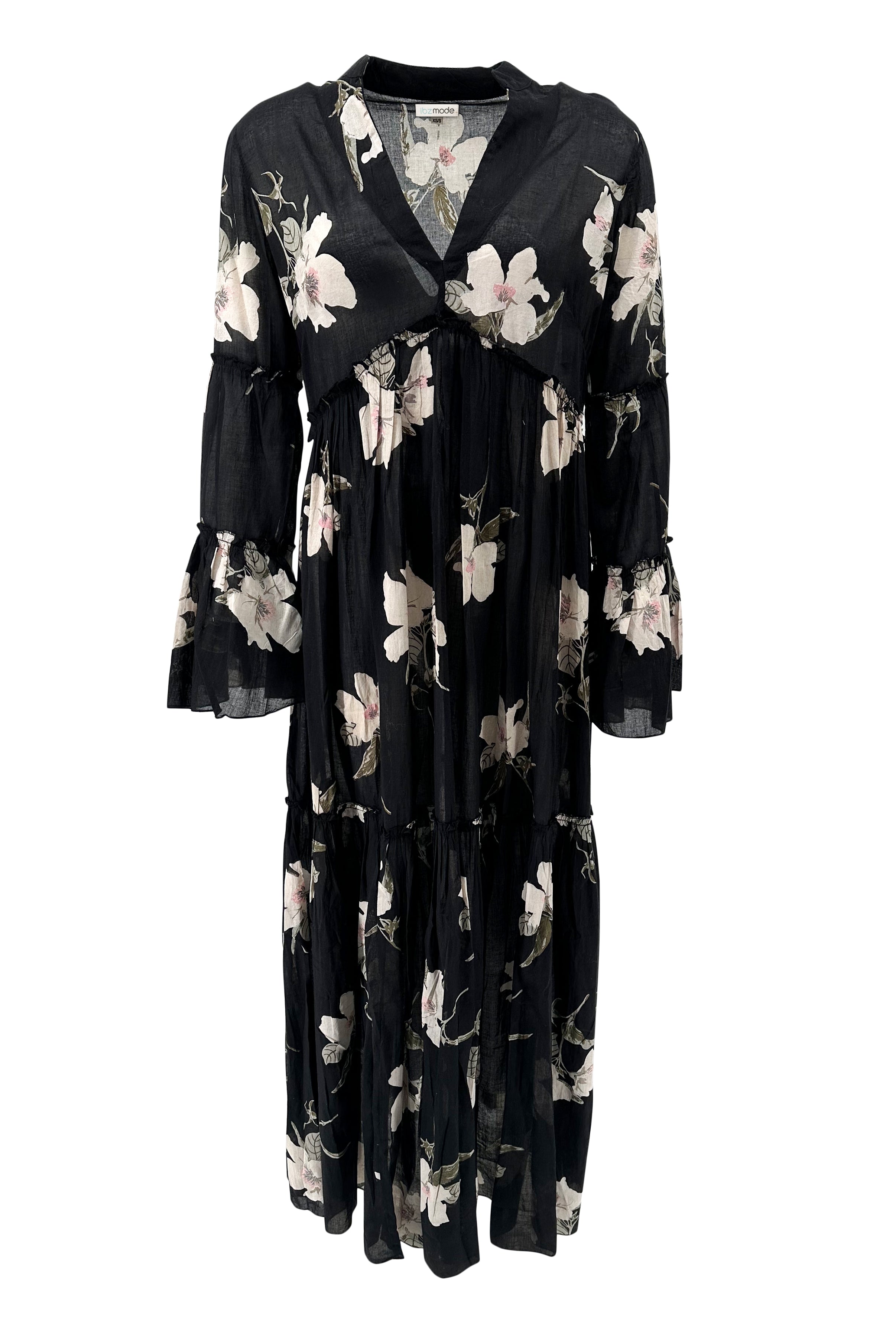 Vestido bohemio en negro de ibzmode, Marcas de Ibiza