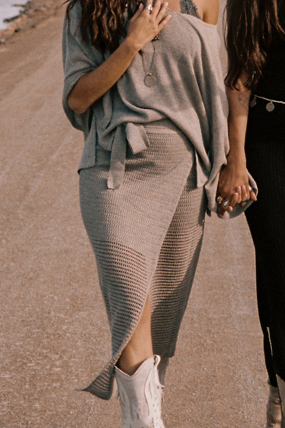 Bohemian rok in tender taupe van MOOST Wanted, Brands of Ibiza