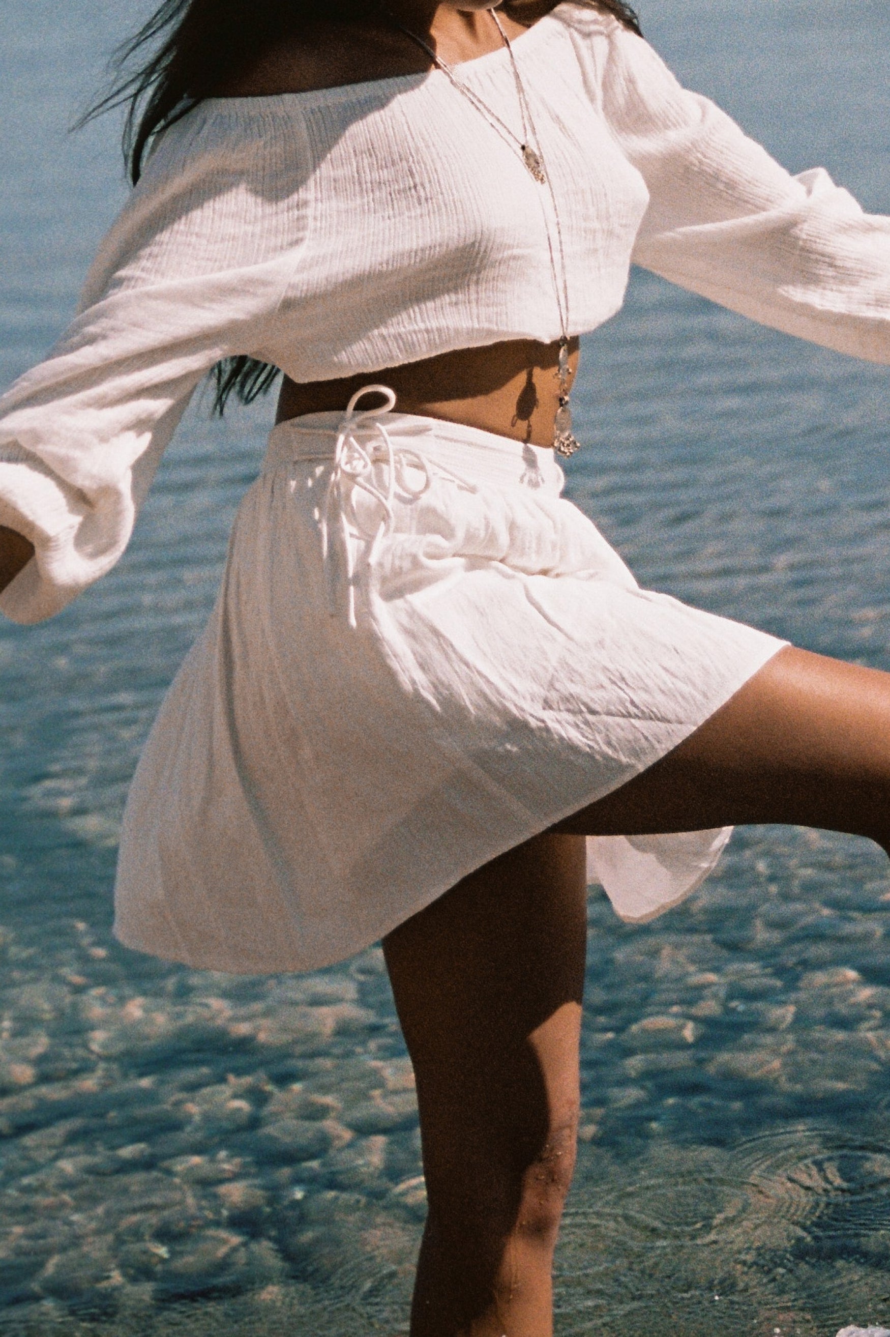 Bohemian rok in off white van MOOST Wanted, Brands of Ibiza