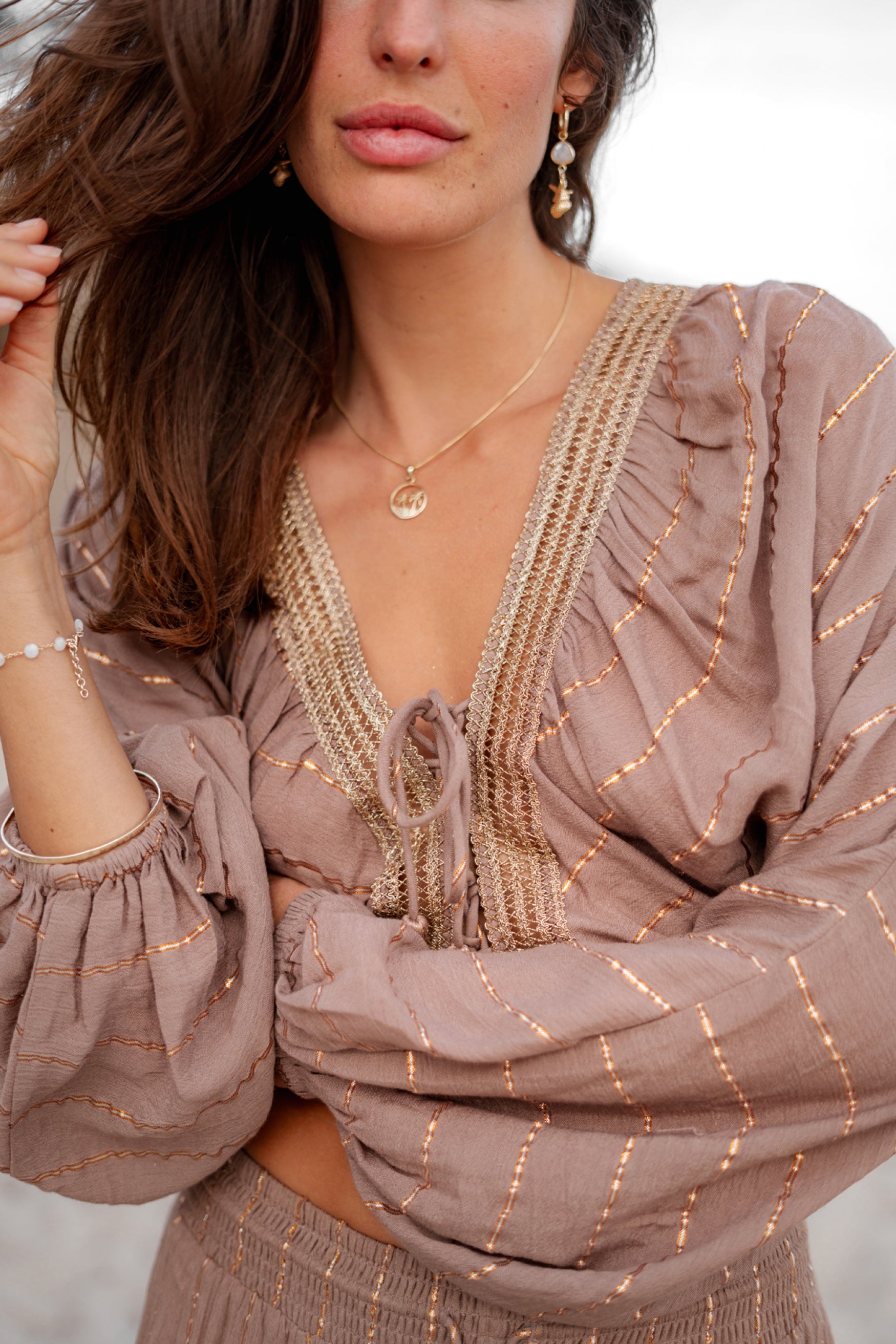 Bohemian item in light taupe van ibzmode, Brands of Ibiza