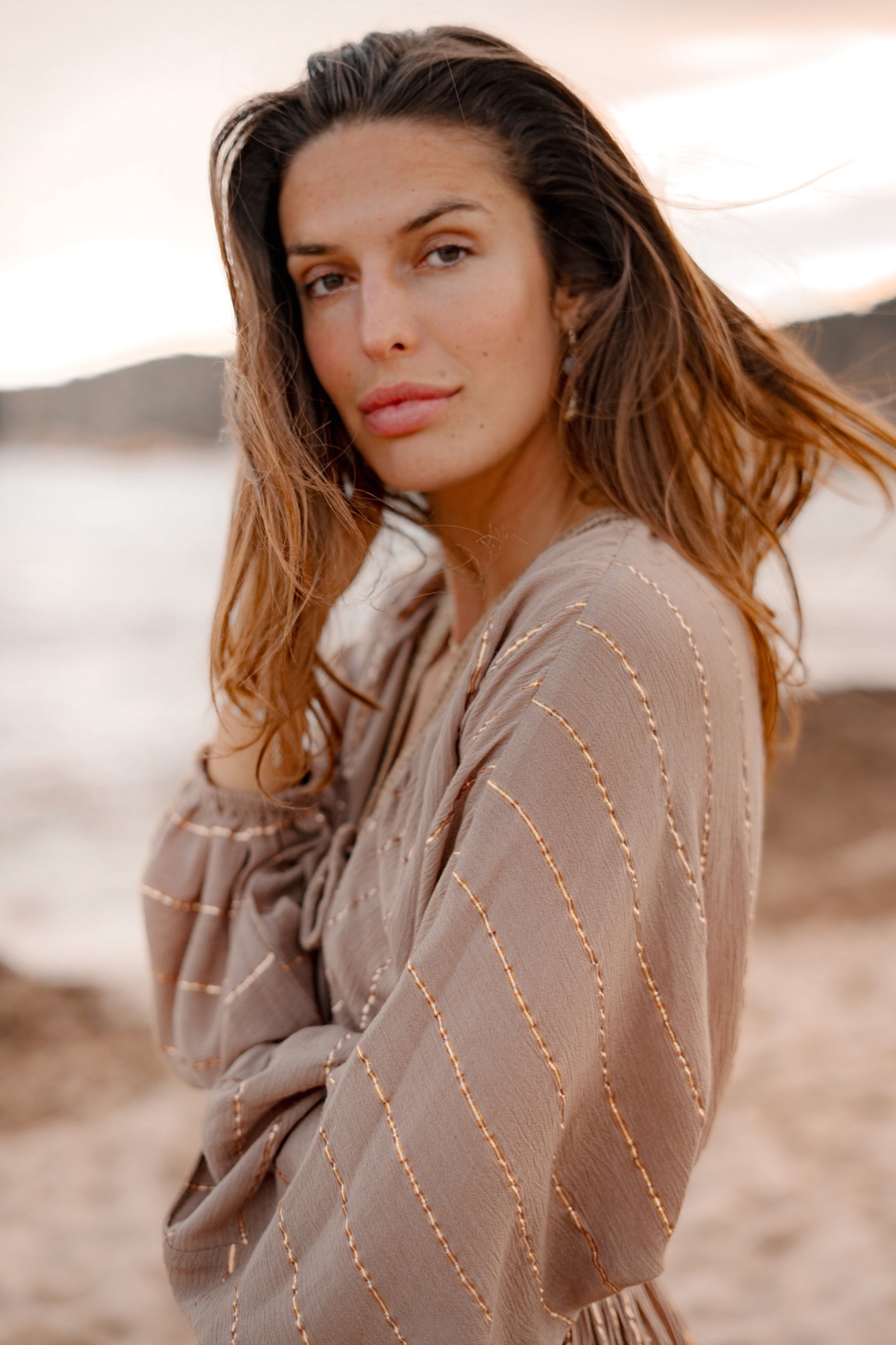 Bohemian item in light taupe van ibzmode, Brands of Ibiza