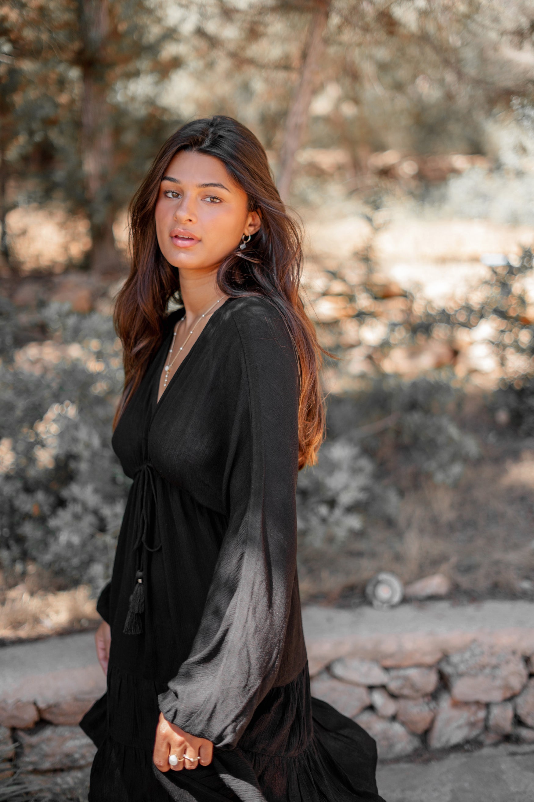 Bohemian dress in black from ibzmode, Brands of Ibiza