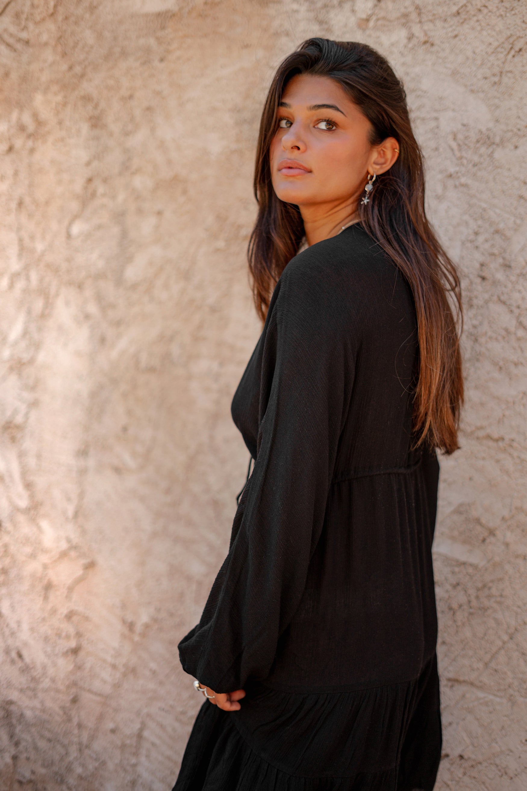 Bohemian dress in black from ibzmode, Brands of Ibiza