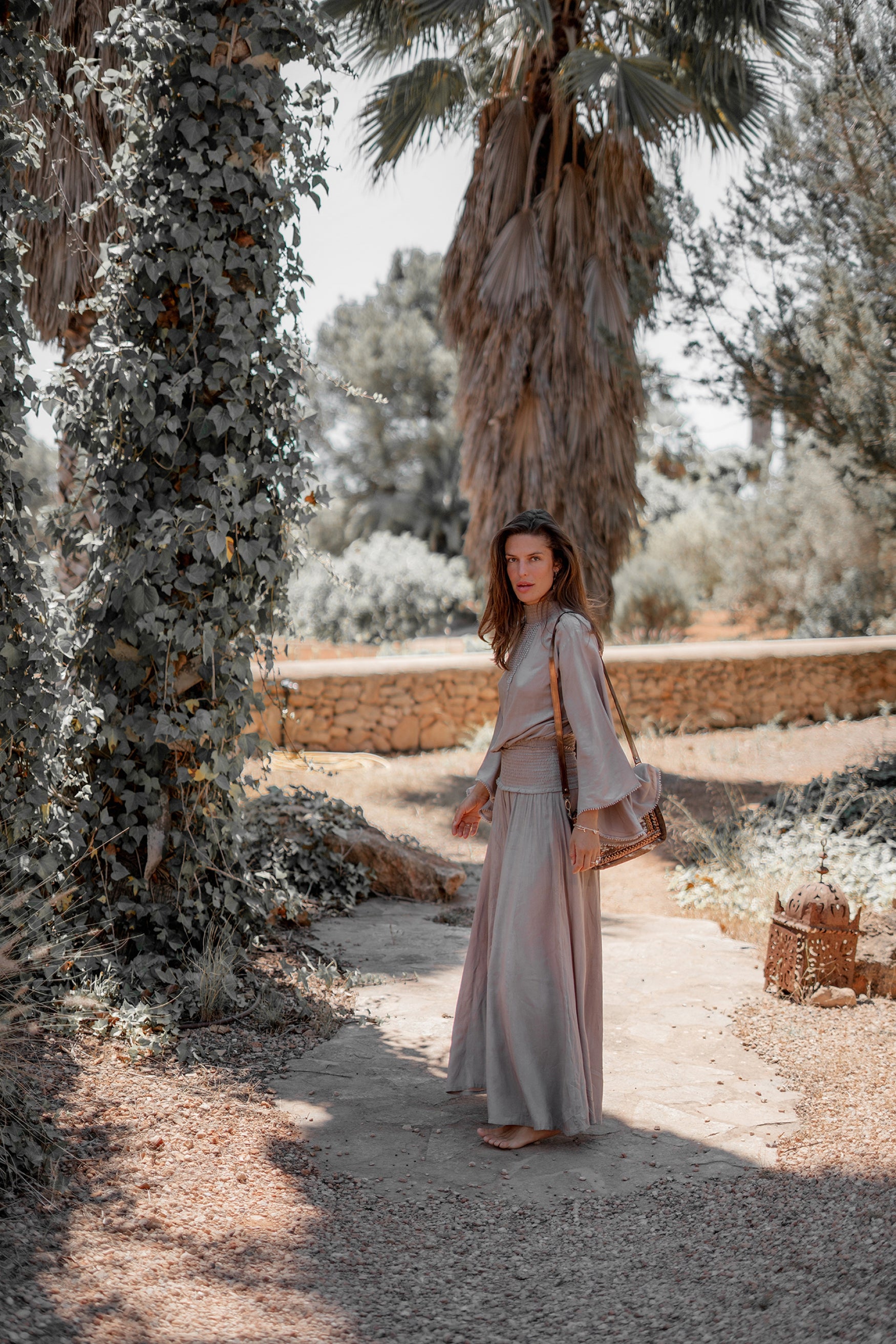 Bohemian broek in light taupe van ibzmode, Brands of Ibiza